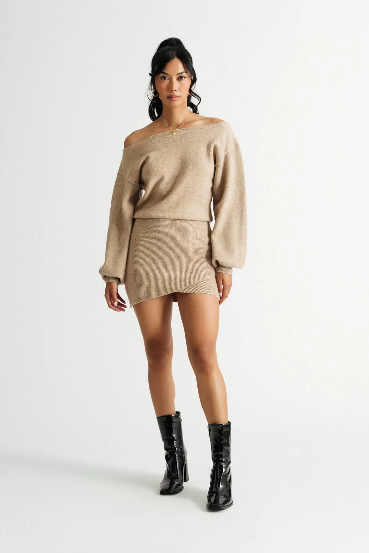 Tobi Afternoon Stroll Ribbed Sweater Mini Dress - * Bump Friendly Dresses | Party Shop