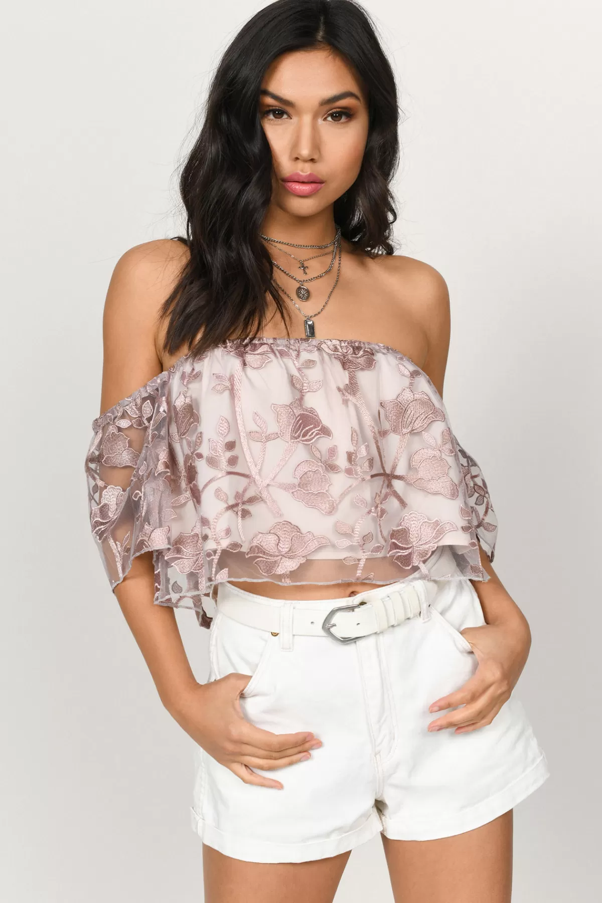 Tobi Alanna Crop Top - Rose* Valentines Day Outfits | Pink Tops