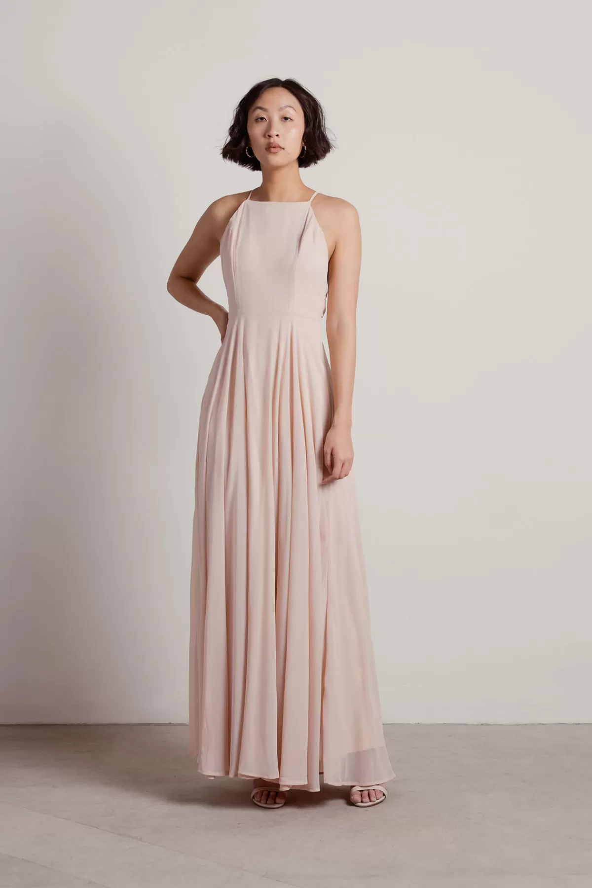 Tobi Aleisha Halter Cross Back Maxi Dress - * Mother Of The Bride Groom Dresses | Chiffon Bridesmaid Dresses