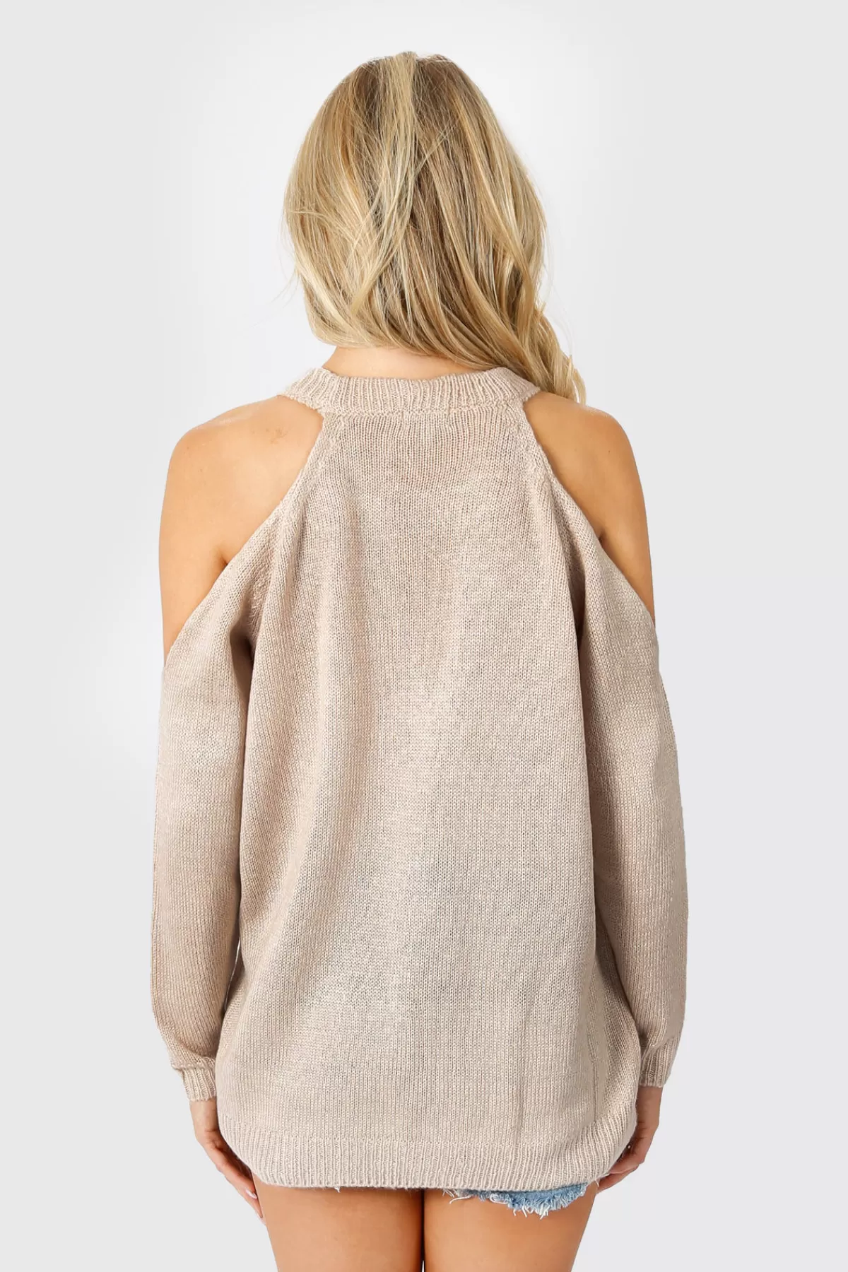 Tobi Alia Cold Shoulder Sweater - Toast* Long Sleeve Tops | Sweaters & Cardigans