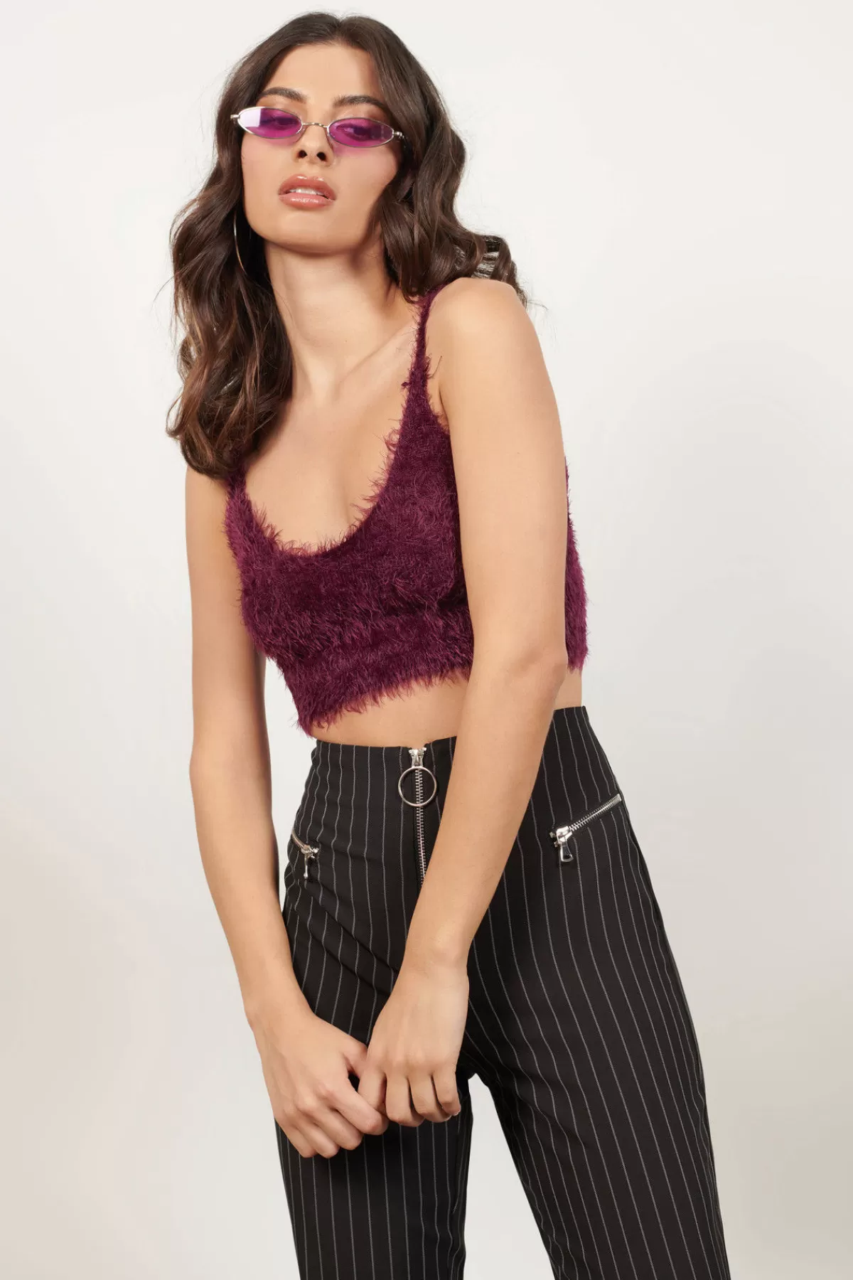 Tobi All That Fuzz Crop Top - * Going Out Tops