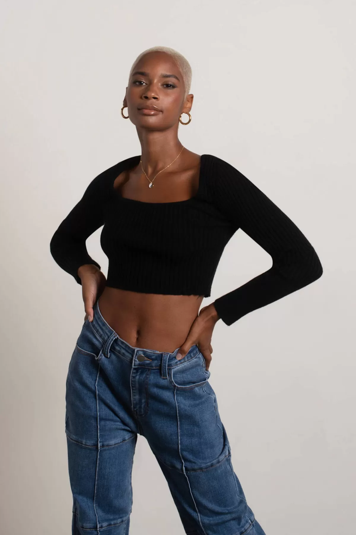 Tobi All The Time Crop Sweater - * Holiday Gift Guide | Long Sleeve Tops