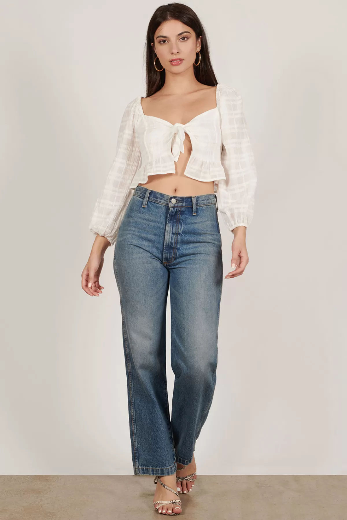 Tobi Ally Front Tie Blouse - * Blouses & Shirts | Long Sleeve Tops