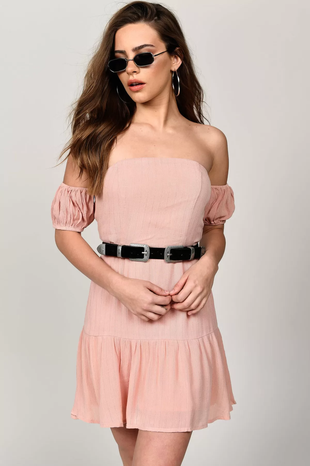 Tobi Ally Off The Shoulder Tiered Mini Dress - * Valentines Day Outfits | Party Shop