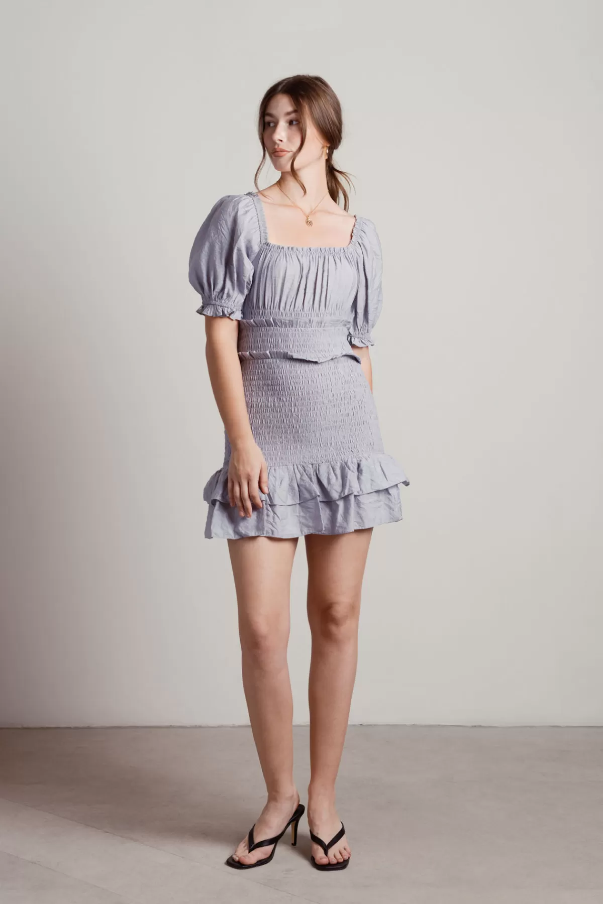 Tobi Almost Love Smocked Tiered Mini Dress - * Honeymoon Outfits | Resort Wear