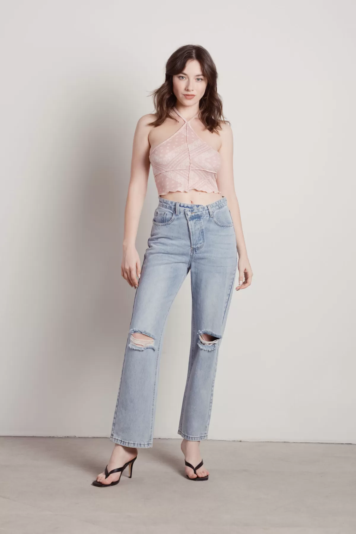 Tobi Ambush Crop Top - * Pink Tops | Backless Tops