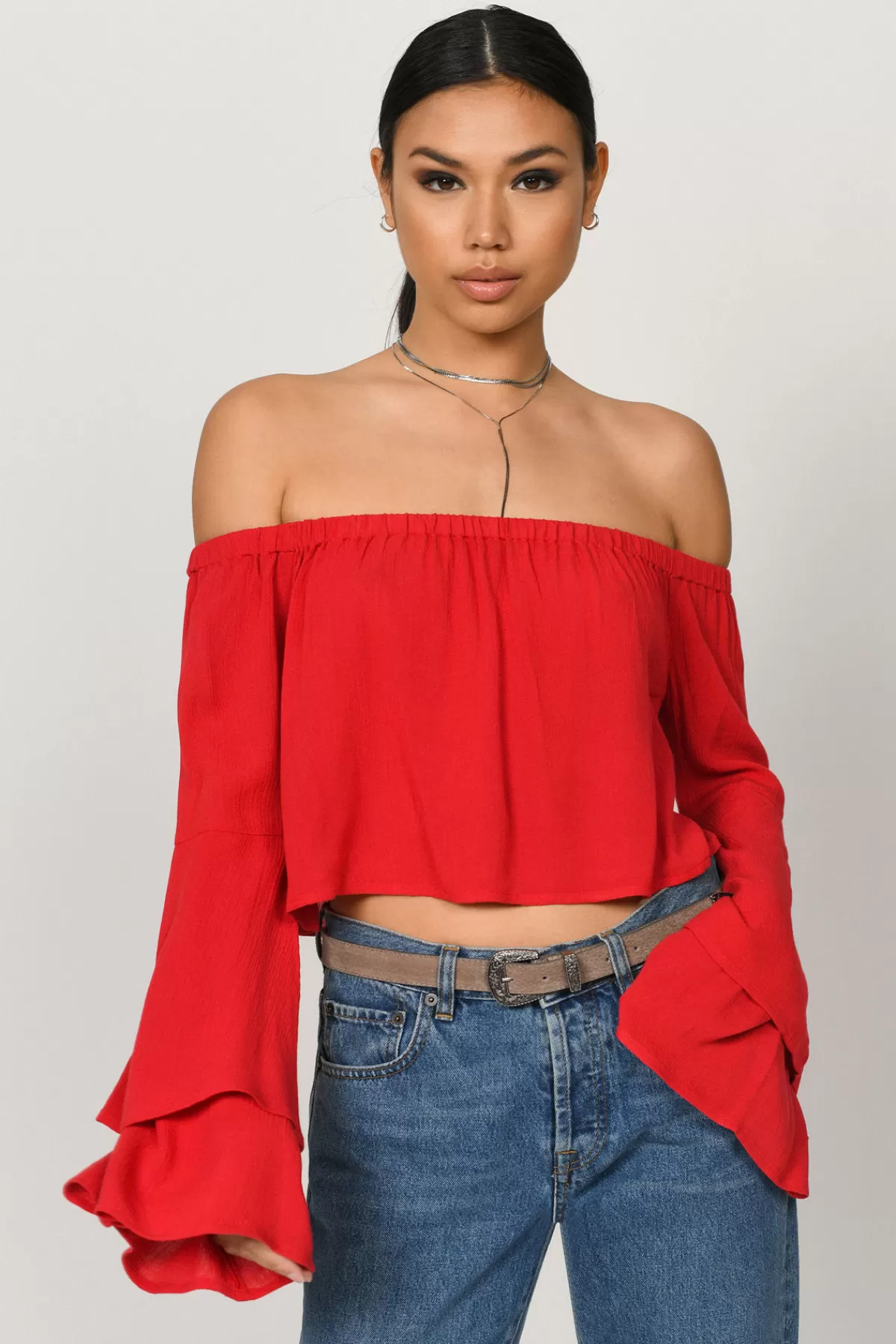 Tobi Ami Crop Top - Black* Vacation Shop | Off The Shoulder Tops