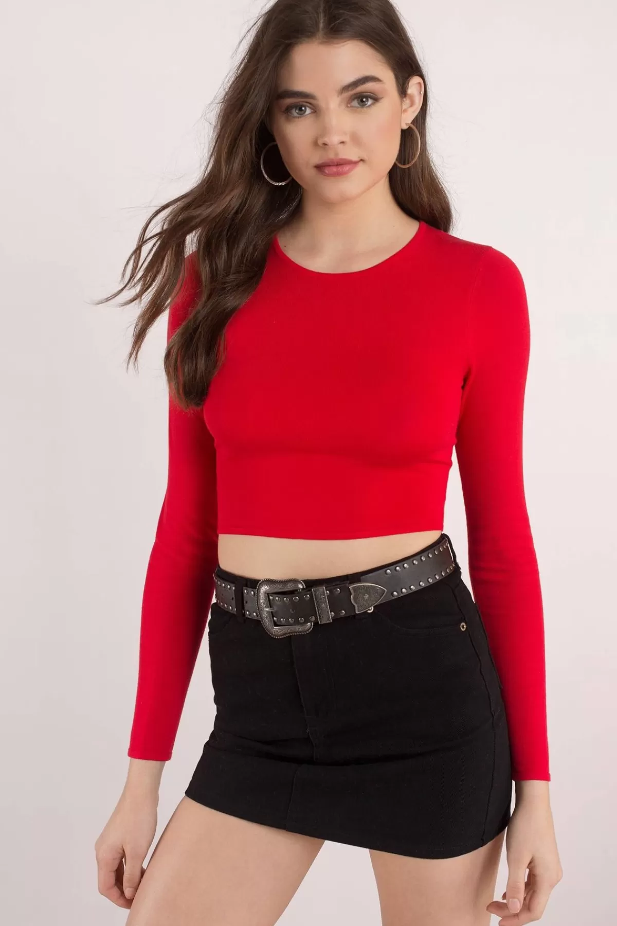 Tobi Anita Crop Top - * Vacation Shop | Red Tops