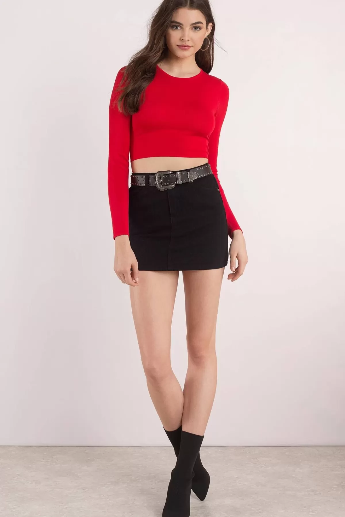 Tobi Anita Crop Top - * Vacation Shop | Red Tops