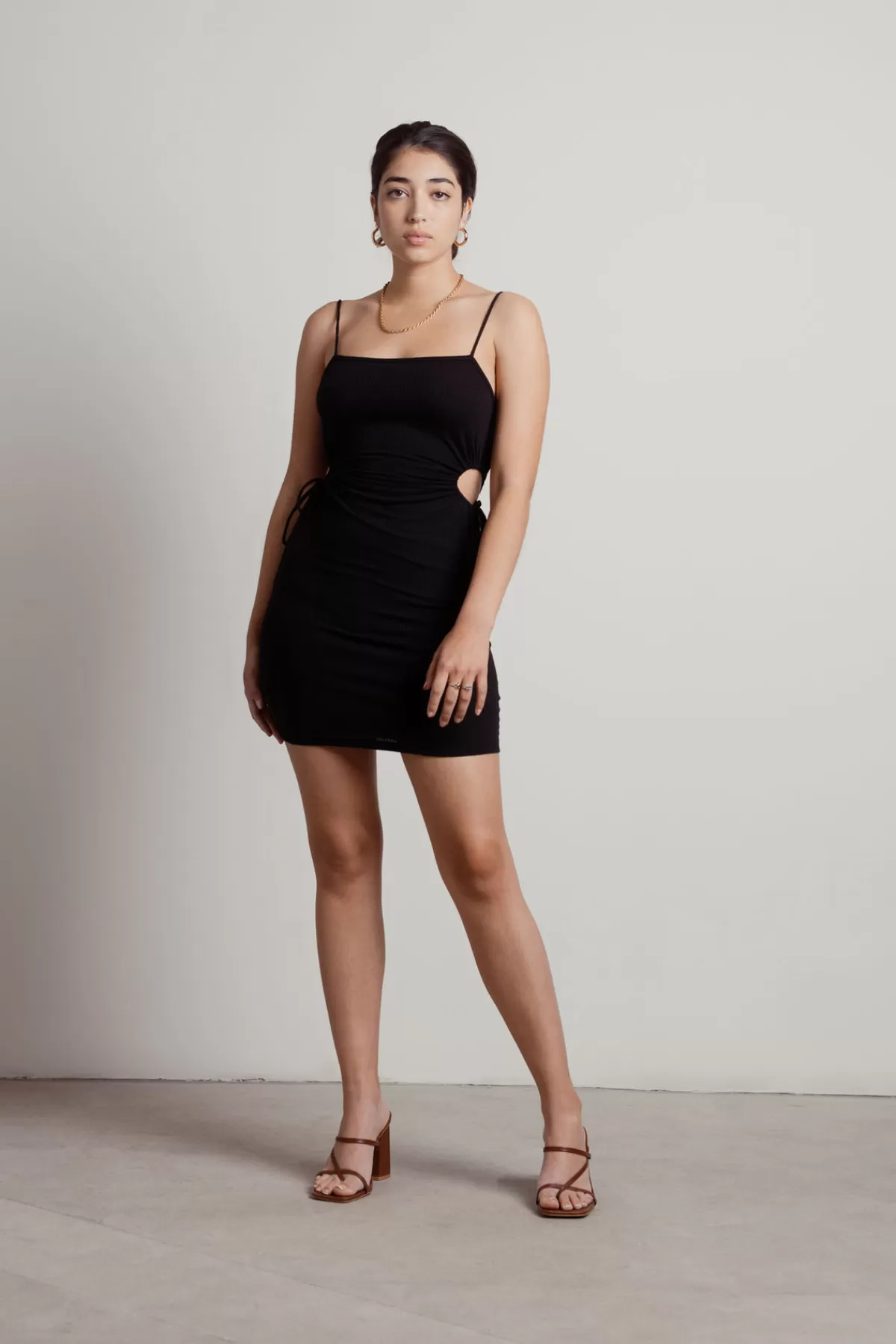 Tobi Anita Ribbed Cutout Mini Dress - * Bachelorette Party Dresses | Casual Wedding Guest Dresses