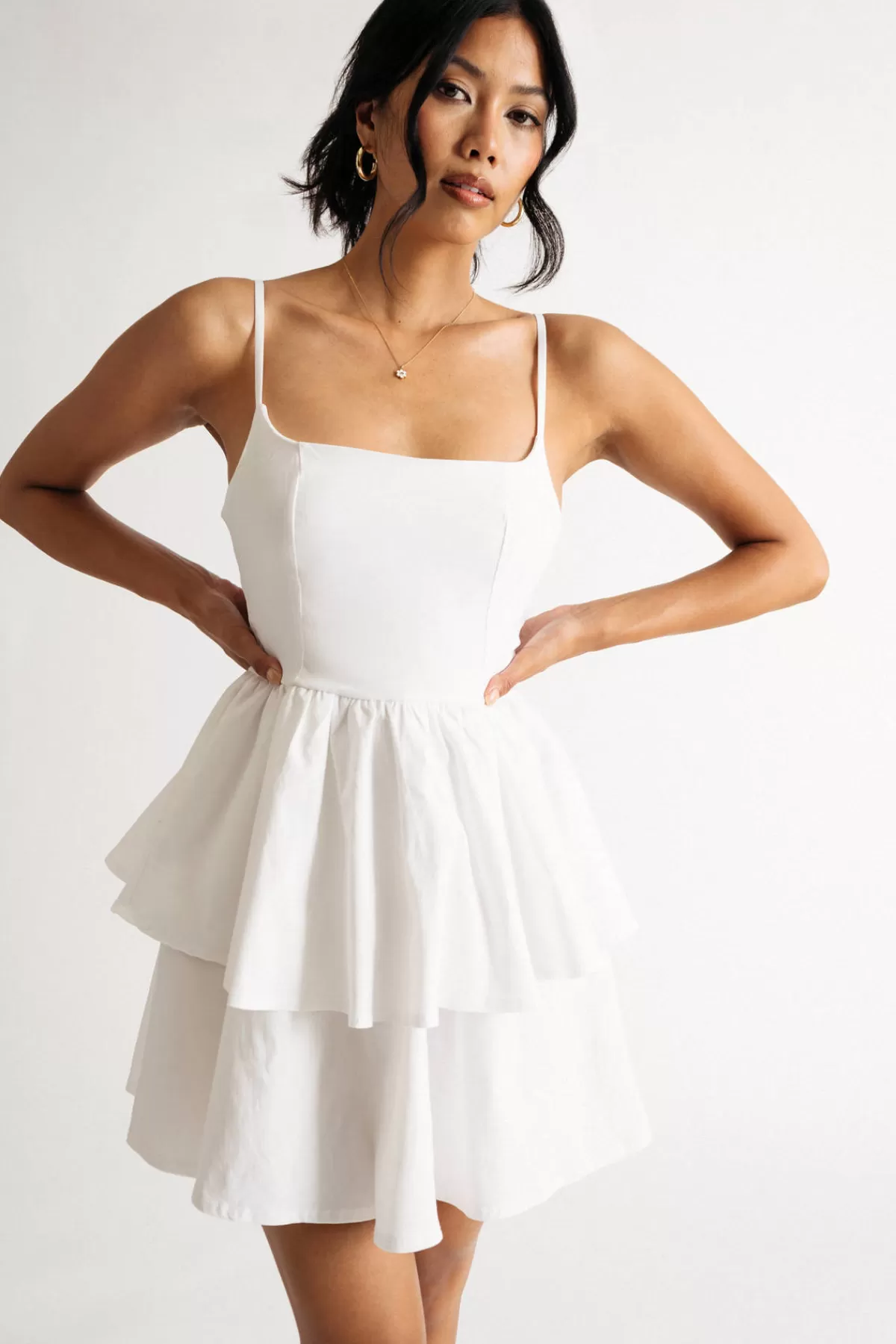 Tobi Aphrodite Tiered Ruffle Flared Skater Dress* Honeymoon Outfits | Bachelorette Party Dresses