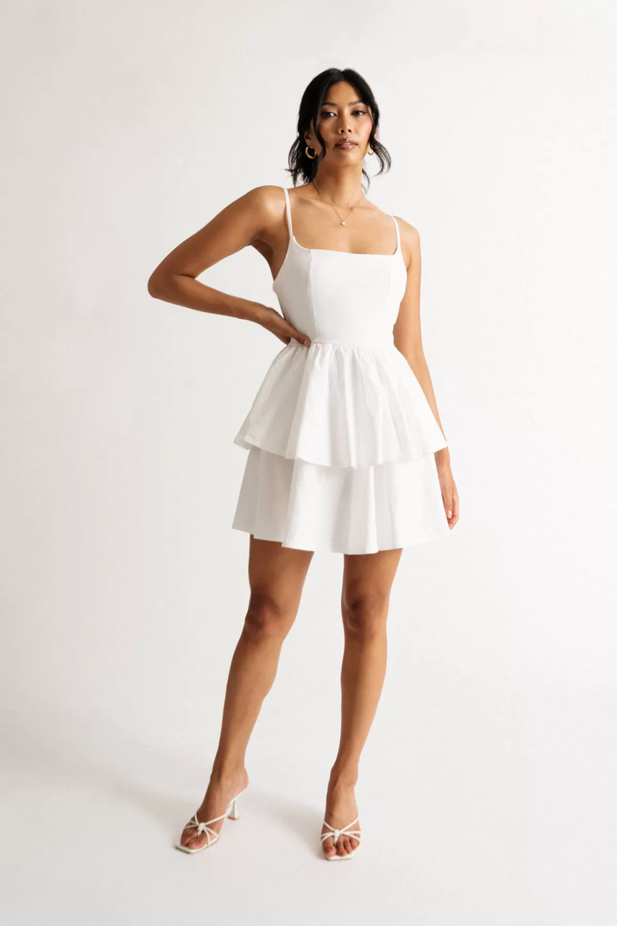 Tobi Aphrodite Tiered Ruffle Flared Skater Dress* Honeymoon Outfits | Bachelorette Party Dresses