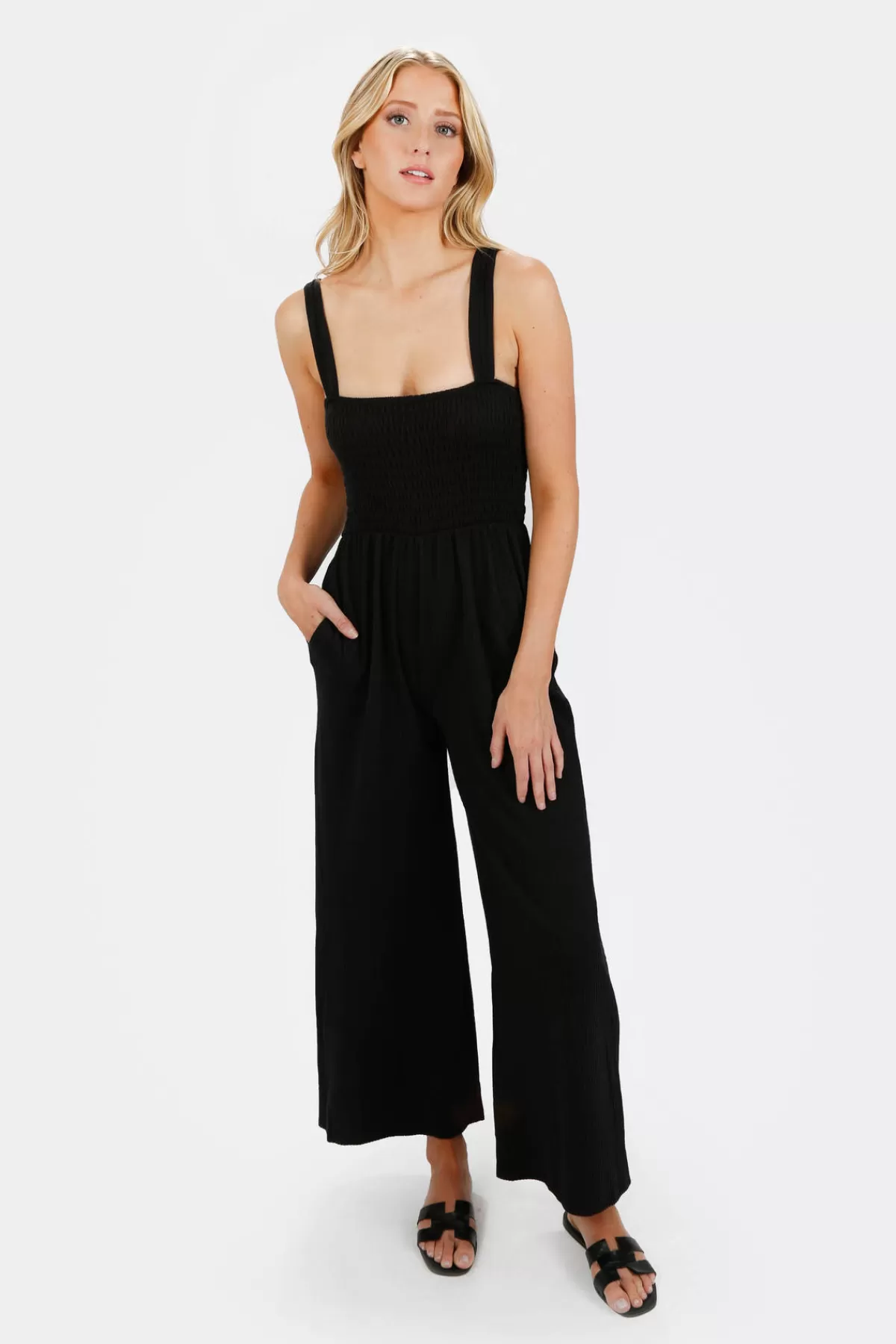 Tobi Aria Smocked Jumpsuit - * Vacation Shop