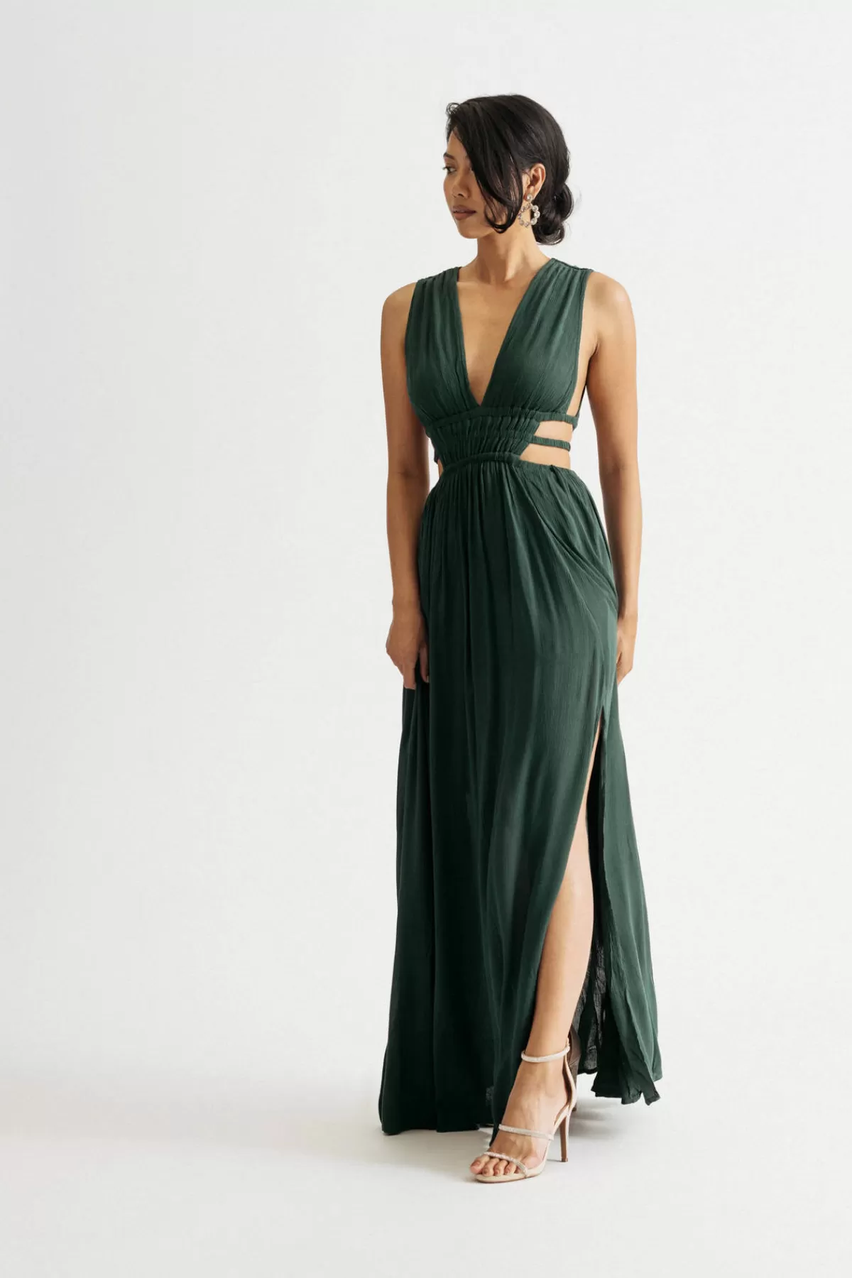 Tobi Athena Maxi Side Cutout Slit Maxi Dress* Honeymoon Outfits | Winter Wedding Guest Dresses