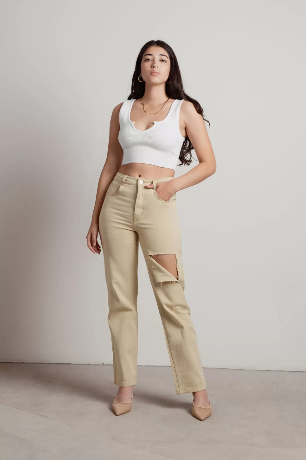 Tobi Back Off Cutout Jeans - * Vacation Shop | Pants