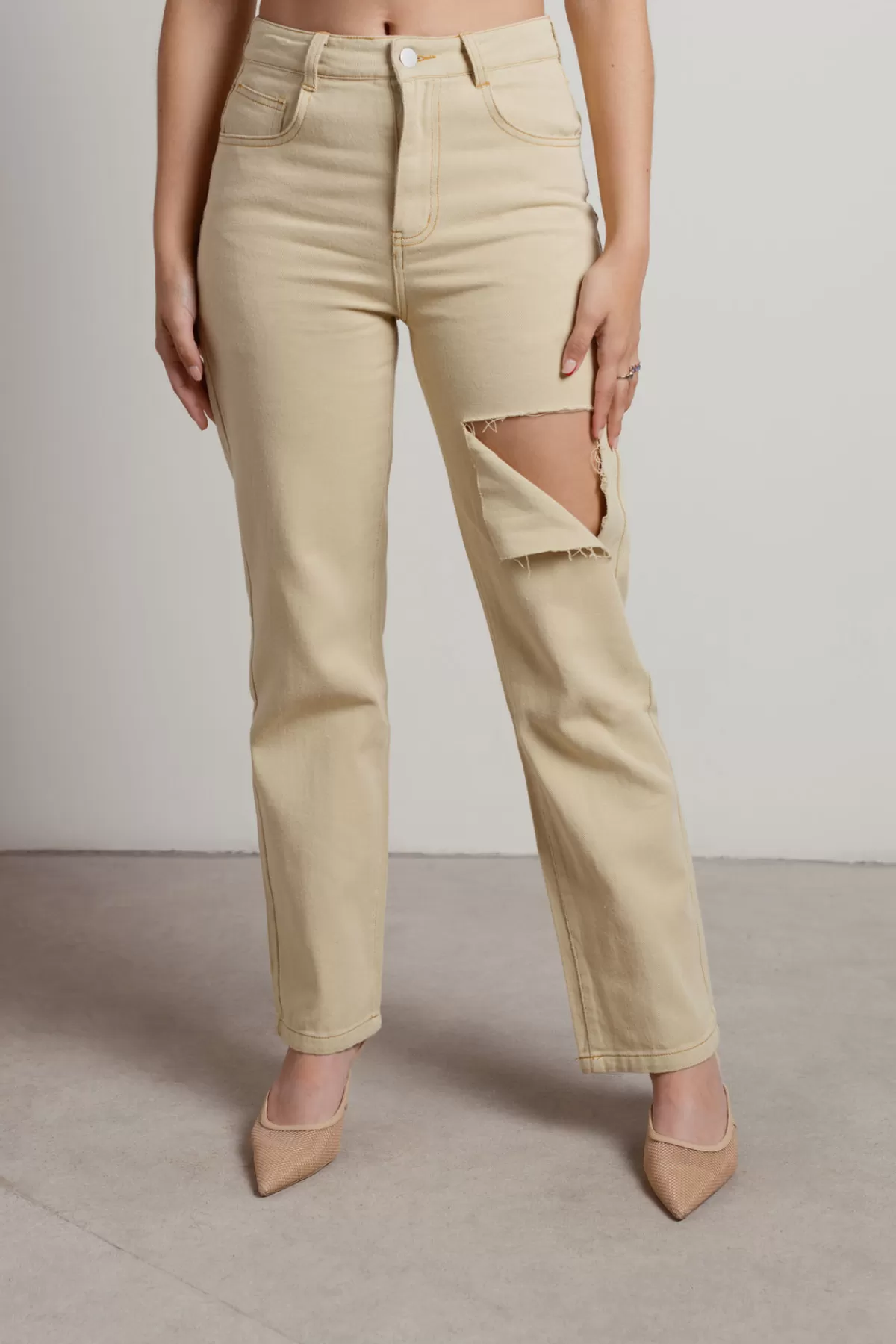 Tobi Back Off Cutout Jeans - * Vacation Shop | Pants