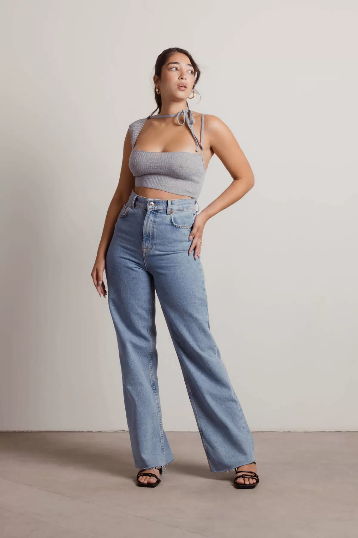 Tobi Bad Habit Crop Top - Grey* Sexy Tops | Crop Tops