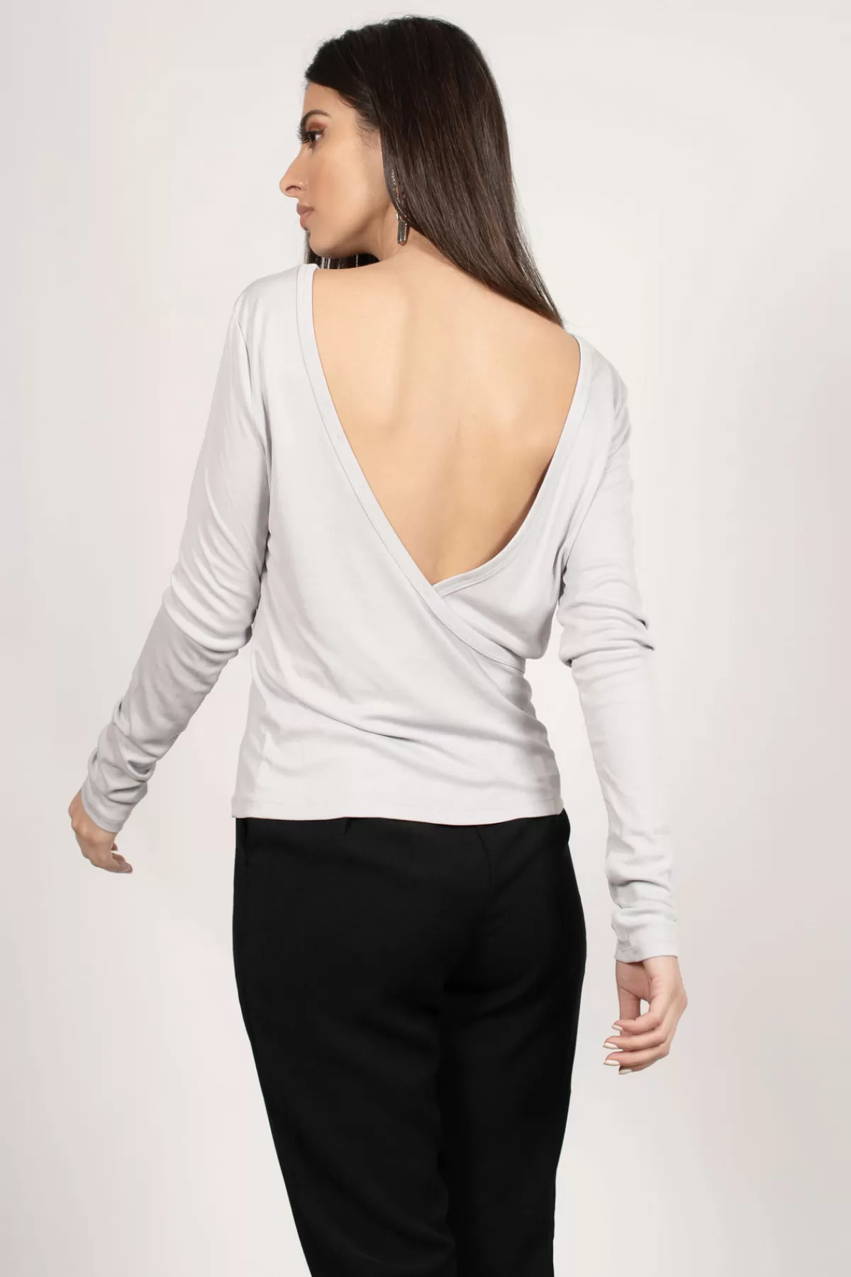 Tobi Baylee Open Back Top - * Long Sleeve Tops | Going Out Tops