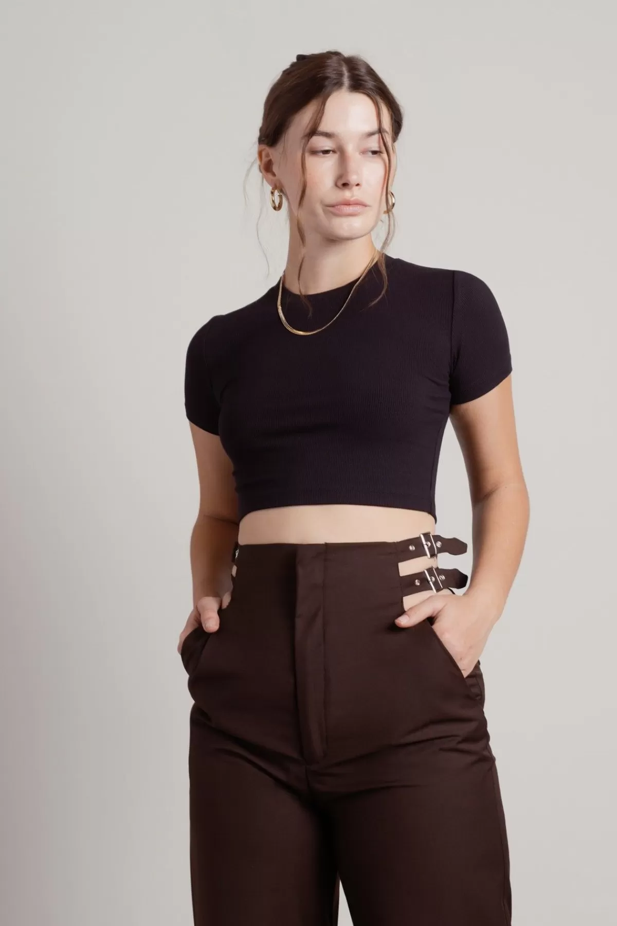 Tobi Be Essential Crop Top - Black* Tees | Crop Tops