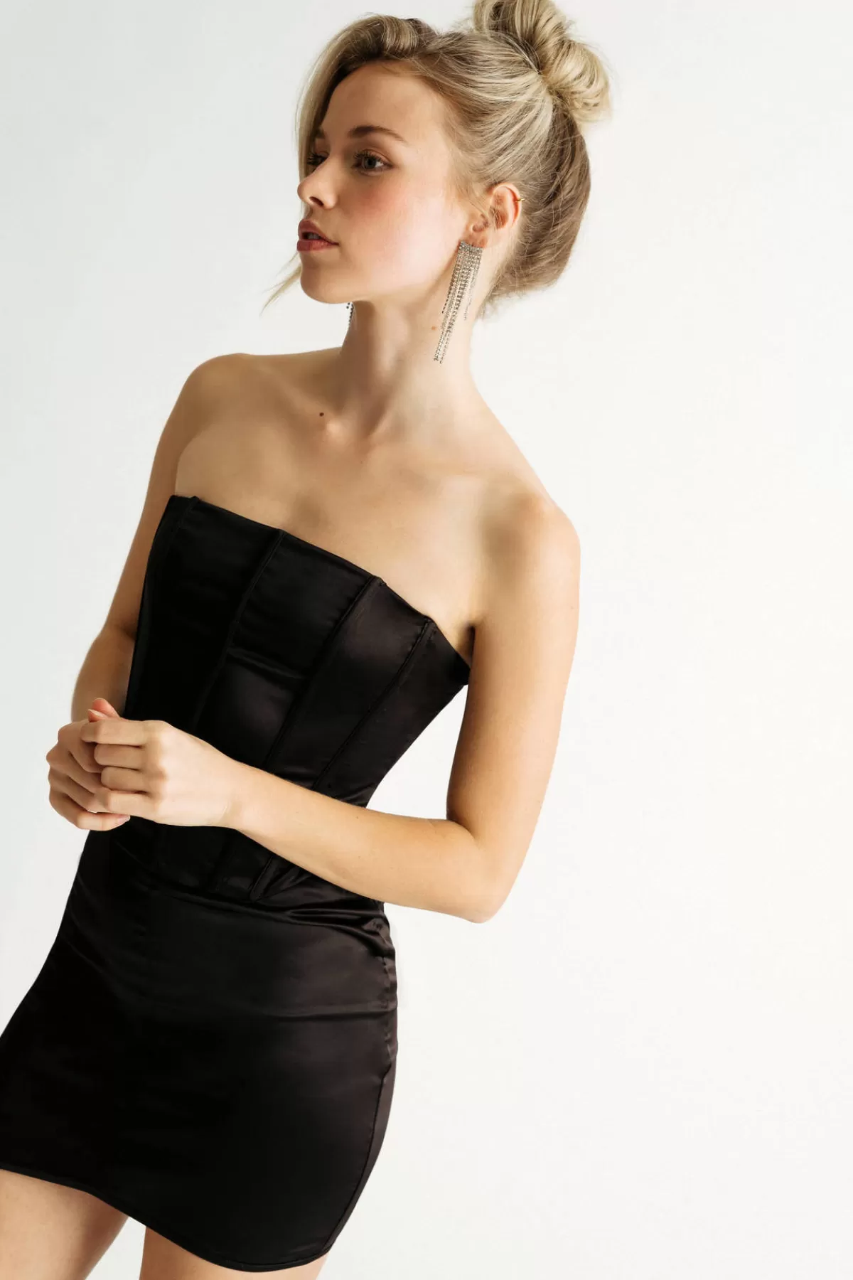 Tobi Bea Satin Corset Mini Dress - * Bachelorette Party Dresses | Summer Wedding Guest Dresses