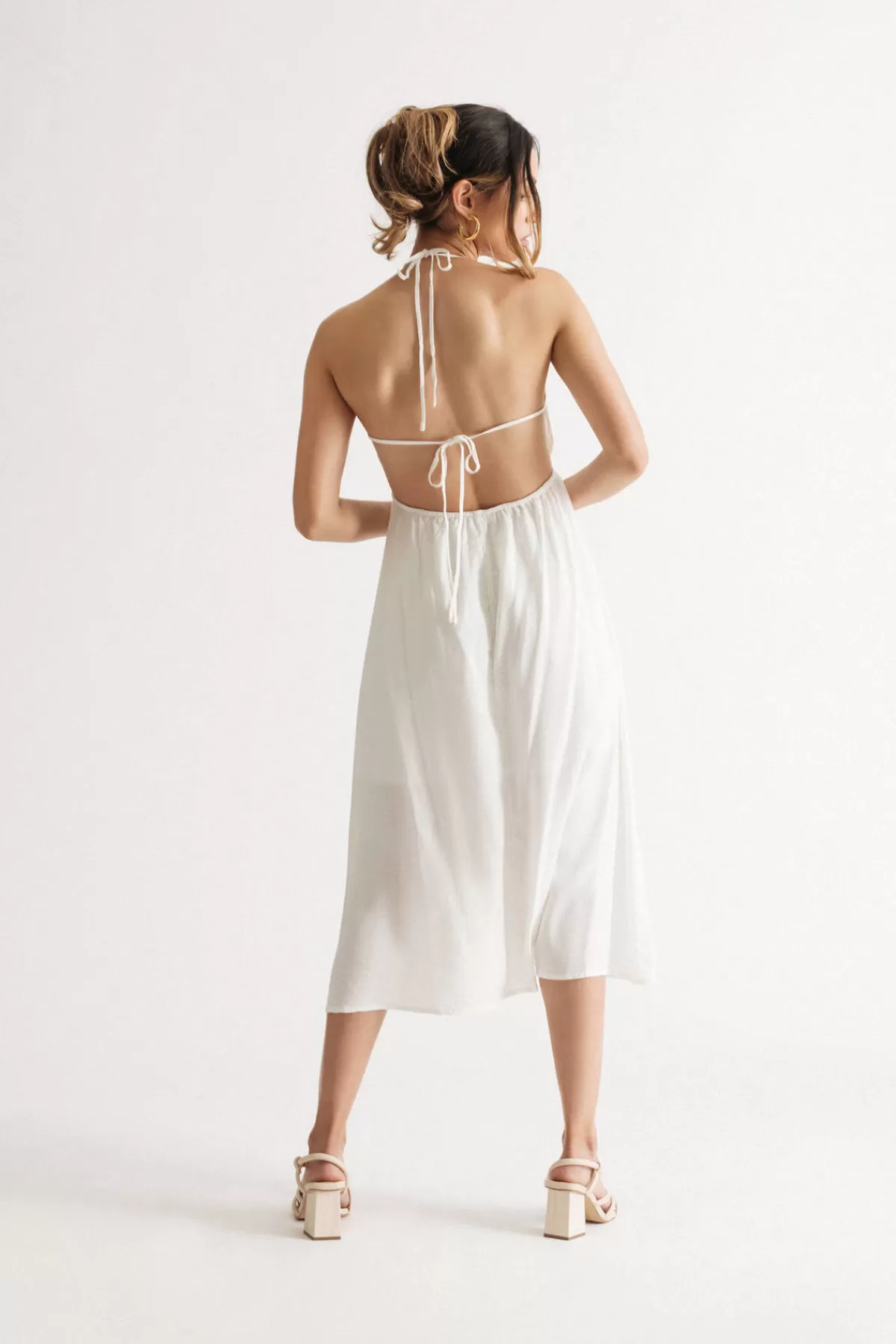 Tobi Beach Cabana Halter Midi Dress* Honeymoon Outfits | Bump Friendly Dresses