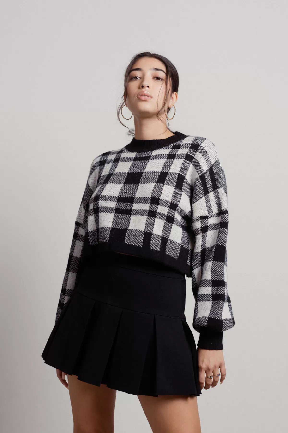 Tobi Bernadette Plaid Sweater - * Long Sleeve Tops | Sweaters & Cardigans