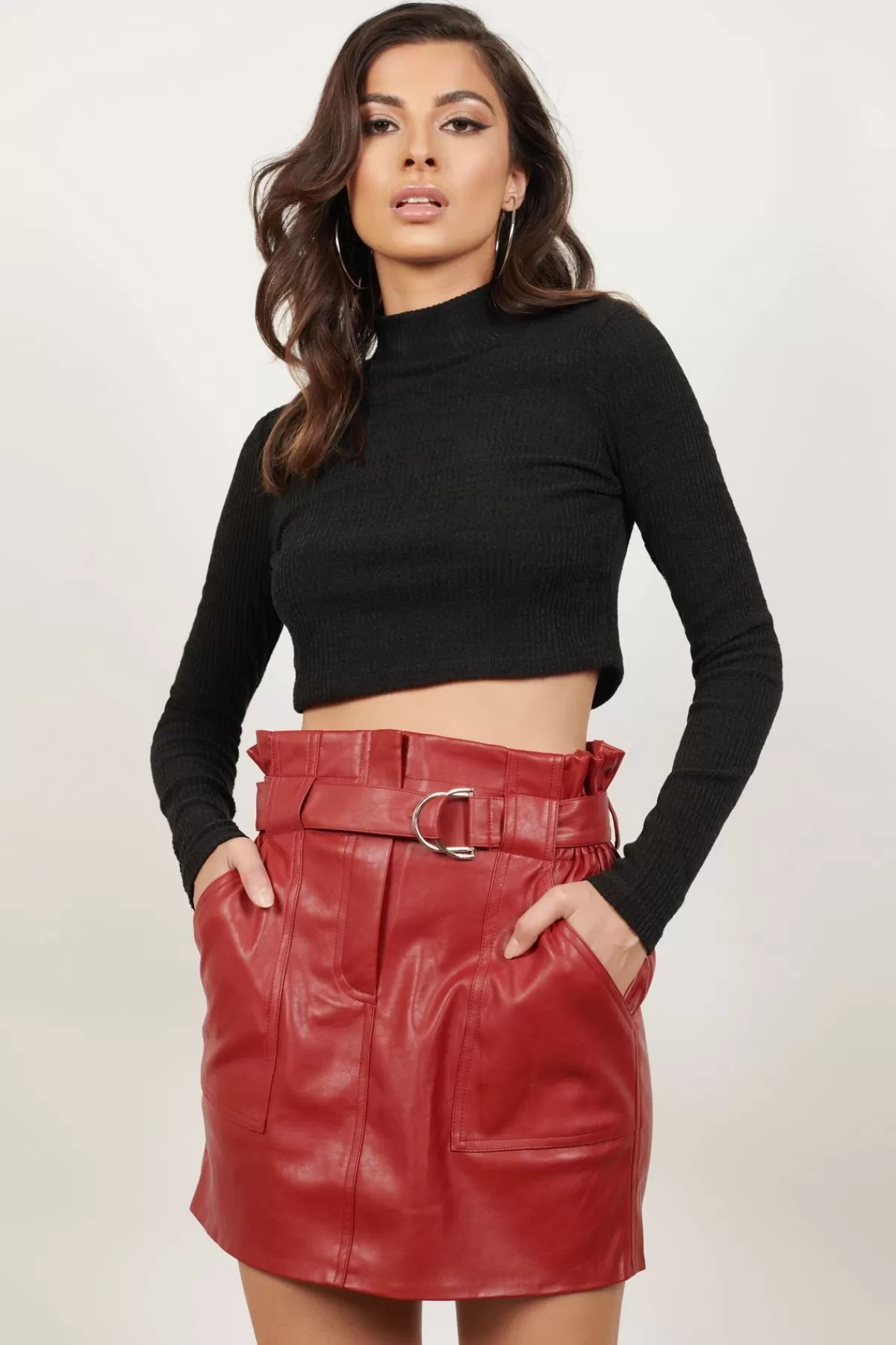 Tobi Big Apple Faux Leather Mini Skirt - * Valentines Day Outfits | Halloween Outfits