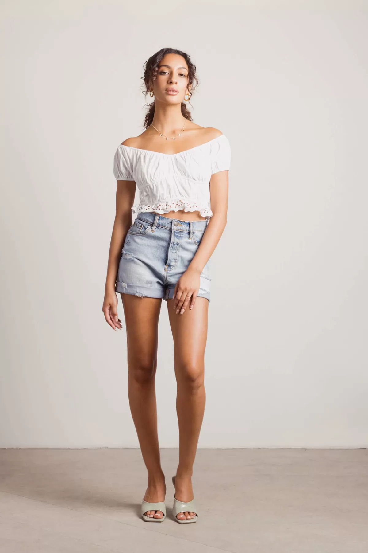 Tobi Celia Crop Top - Blue* 4Th Of July Fashion | Blouses & Shirts