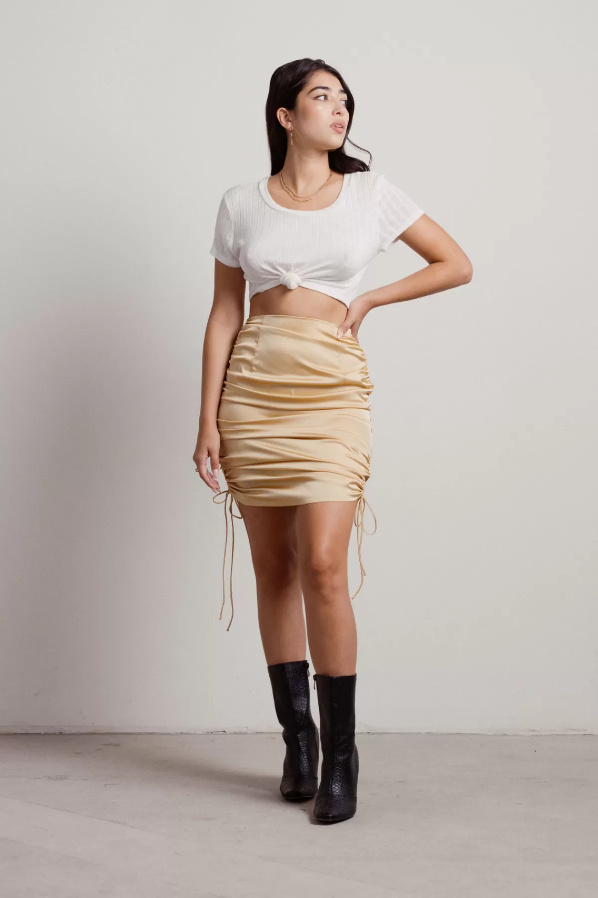 Tobi Chantelle Ruched Mini Skirt - * Valentines Day Outfits | Vacation Shop