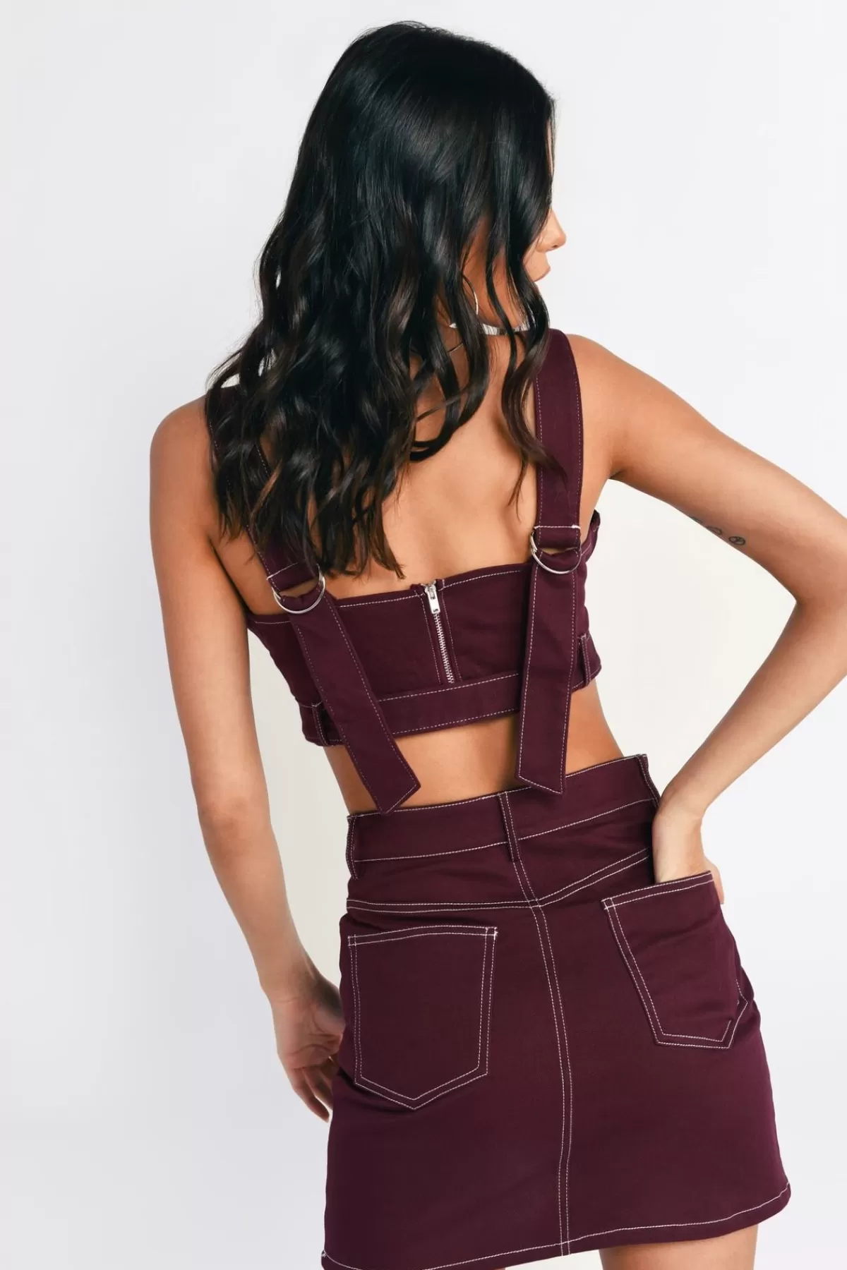 Tobi Ciara Bustier Top - Maroon* Halloween Outfits | Red Tops