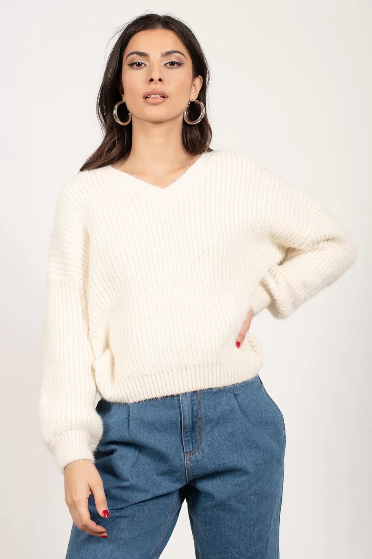 Tobi Cloudy Days V-Neck Sweater - * Sweaters & Cardigans | Office Outfits