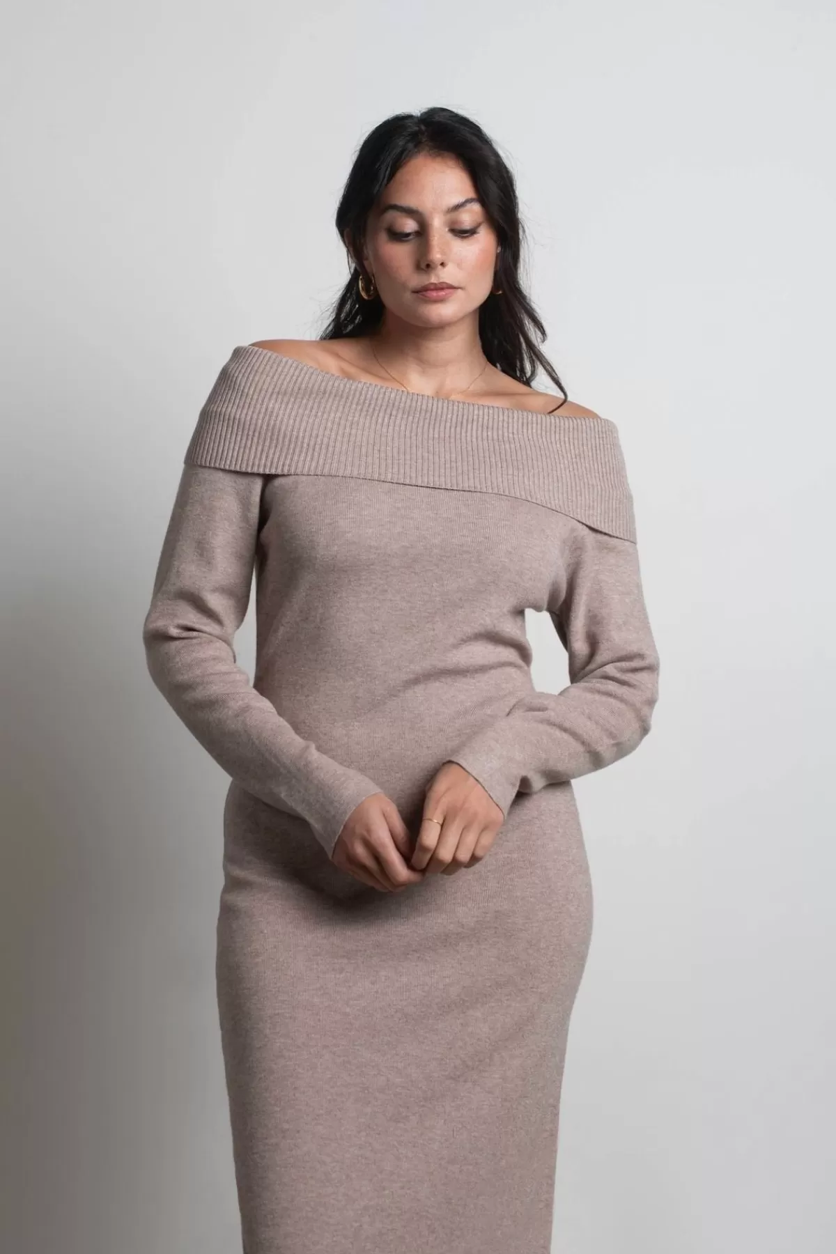 Tobi Come Around Off The Shoulder Sweater Midi Dress - * Semi Formal Dresses | Airport & Travel Outfits