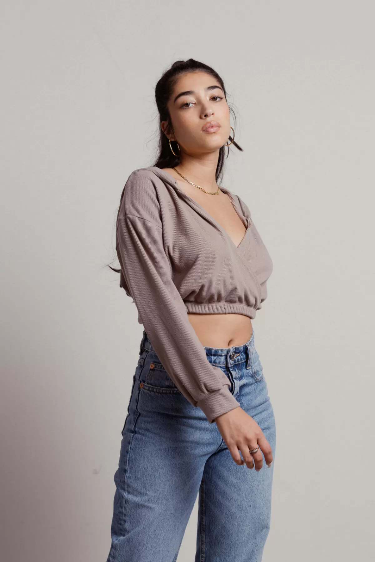 Tobi Coti Ribbed Hoodie - * Airport & Travel Outfits | Crop Tops