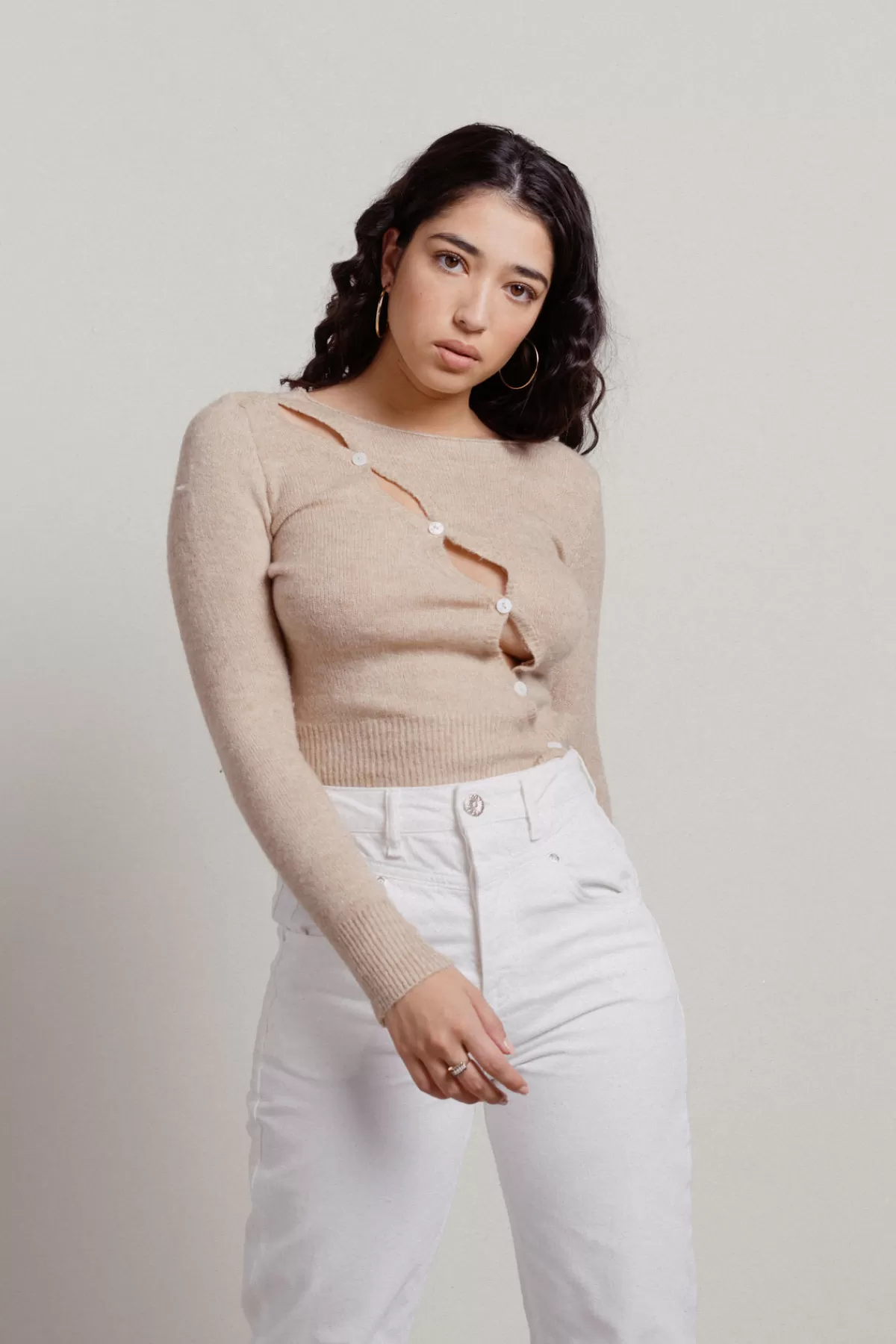 Tobi Cozette Diagonal Sweater - * Valentines Day Outfits | Long Sleeve Tops