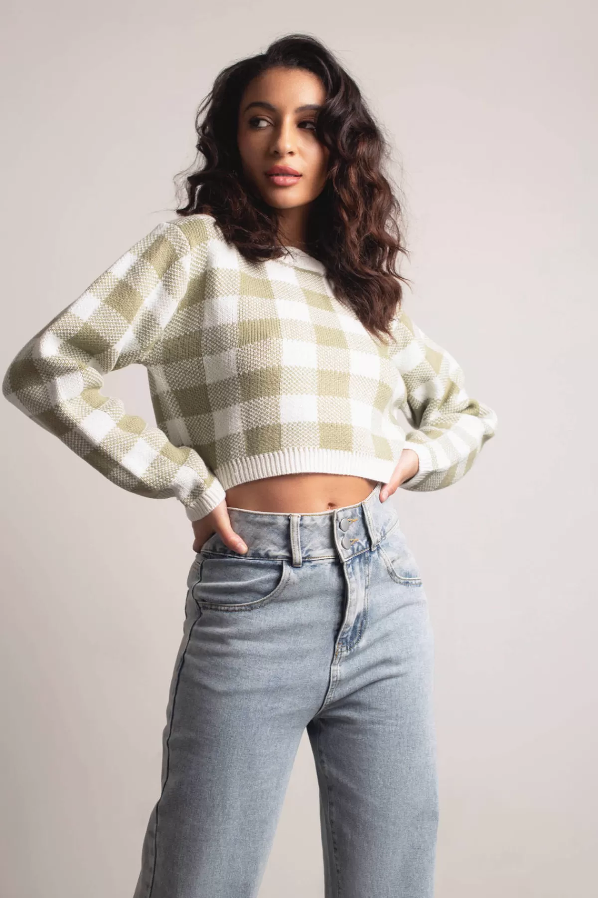 Tobi Cozy Gal Checkered Sweater - * Holiday Gift Guide | Long Sleeve Tops