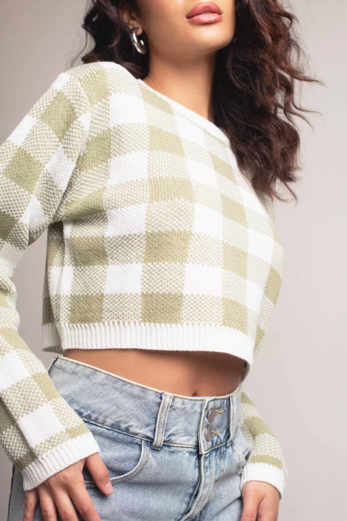 Tobi Cozy Gal Checkered Sweater - * Holiday Gift Guide | Long Sleeve Tops