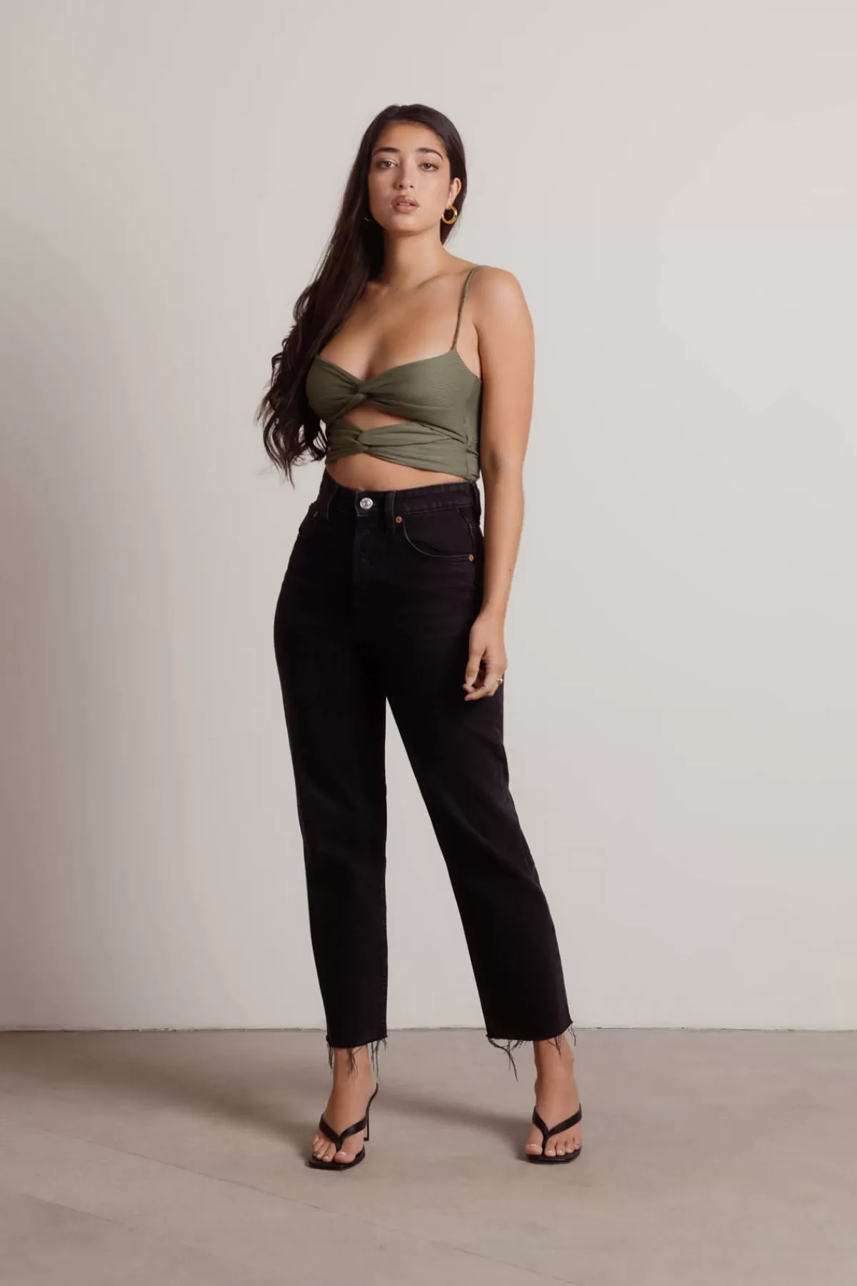 Tobi Crash Into You Crop Top - Olive* Going Out Outfits | Sexy Tops