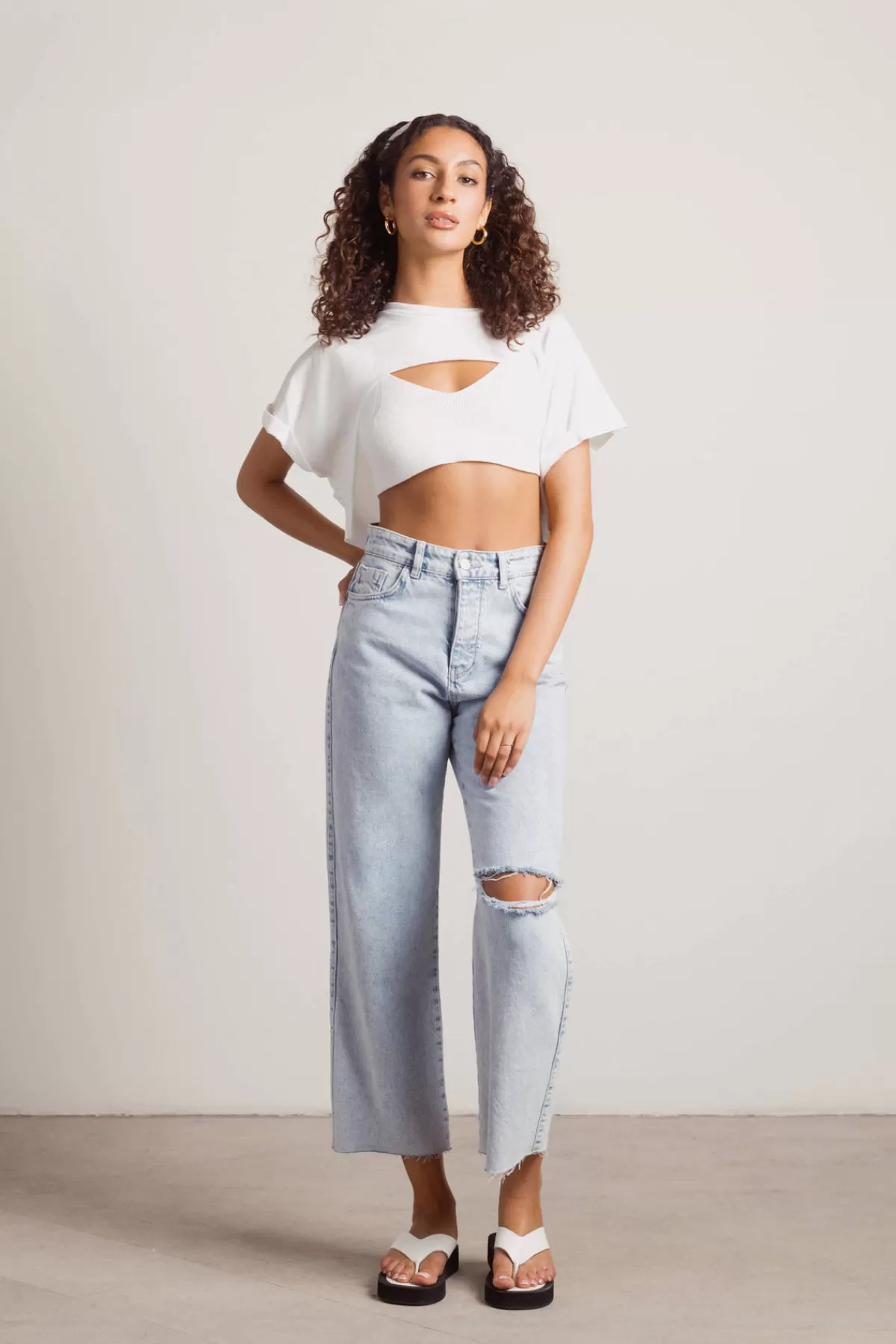 Tobi Cut It Short Crop Top - * 4Th Of July Fashion | Tees