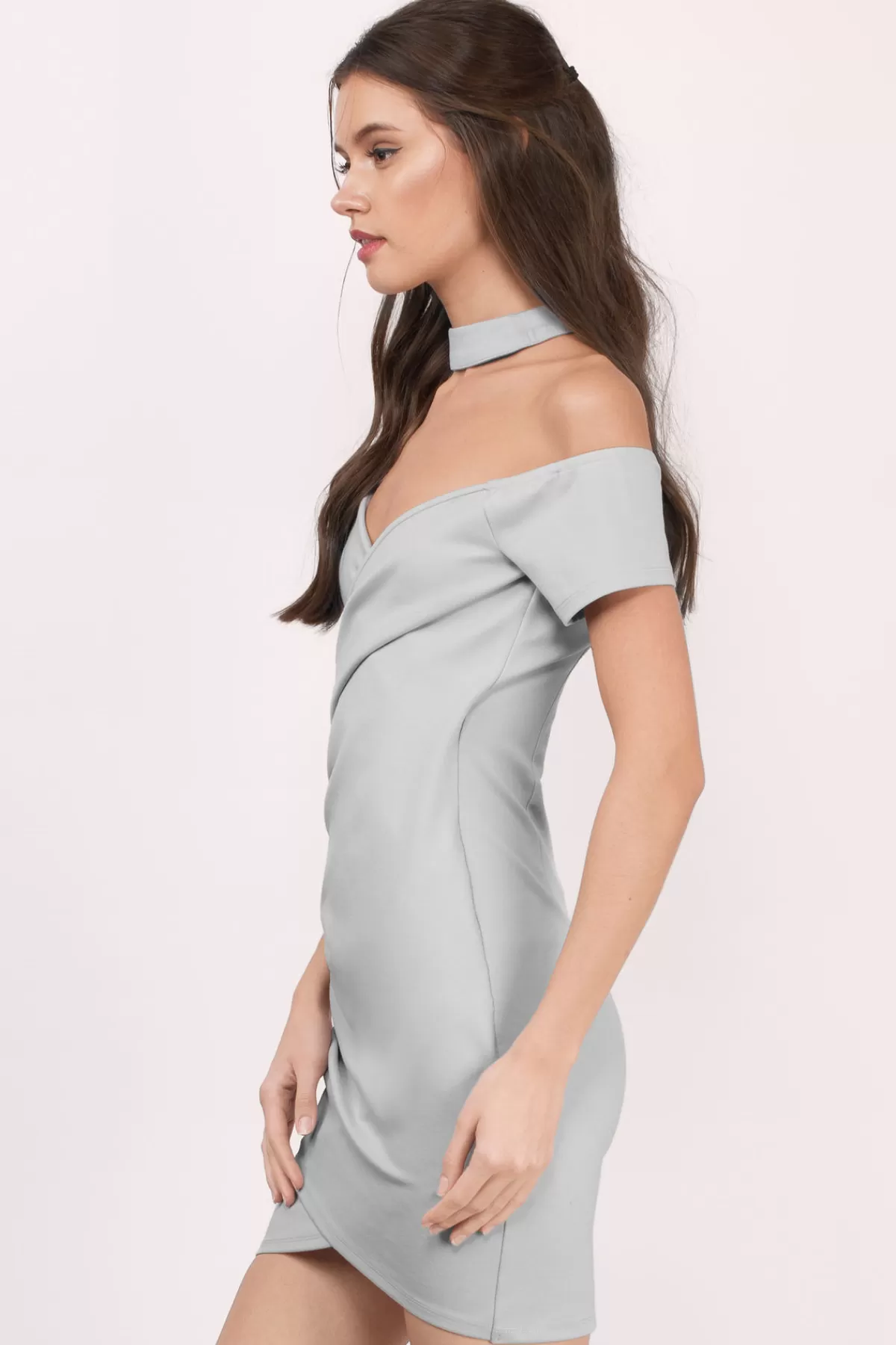 Tobi Daina Choker Bodycon Dress - Mauve* Wedding Guest Dresses Under $50 | Wedding Guest Dresses