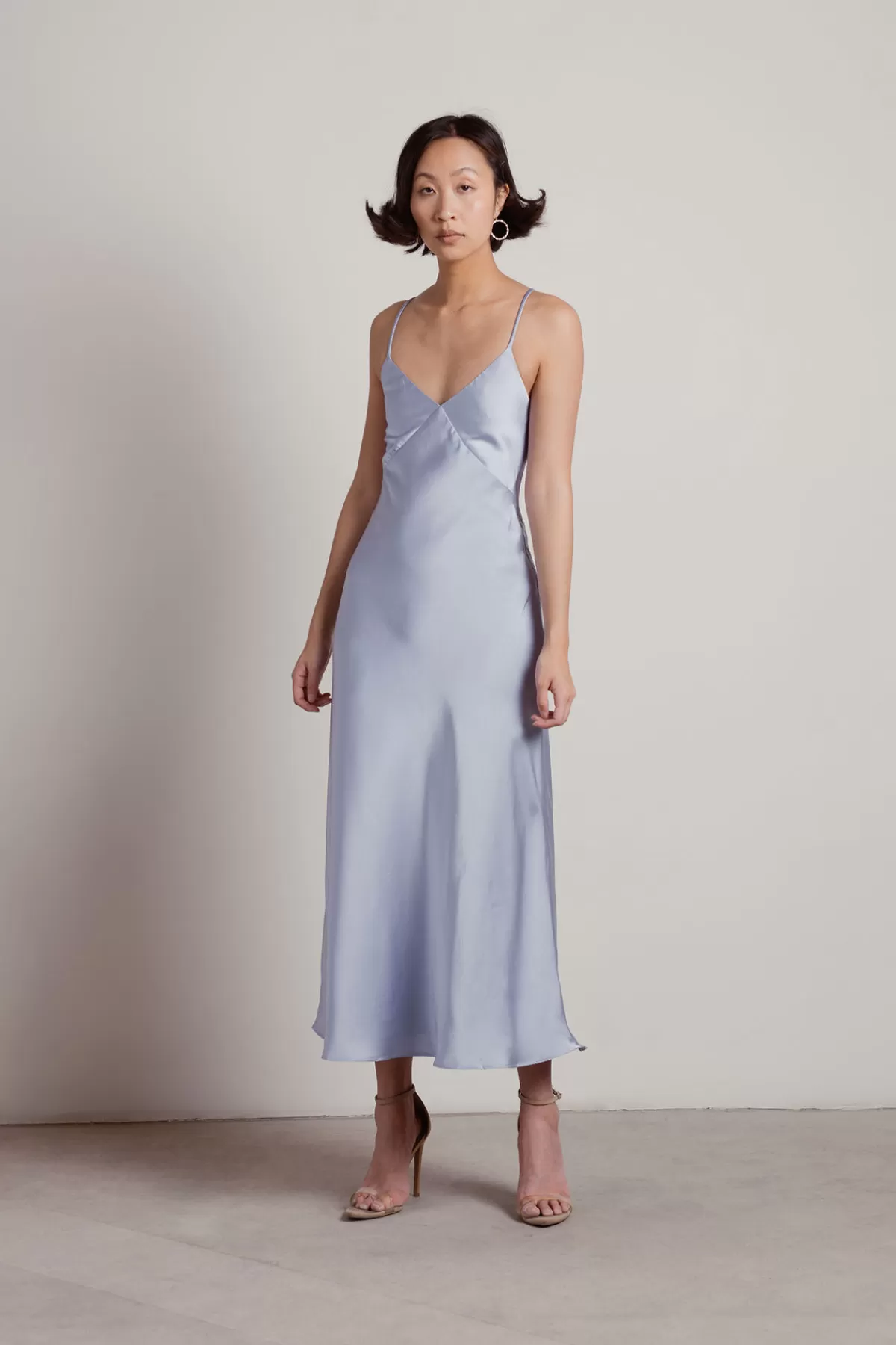 Tobi Dancing With A Stranger Satin Midi Slip Dress* Bump Friendly Dresses | Satin Bridesmaid Dresses