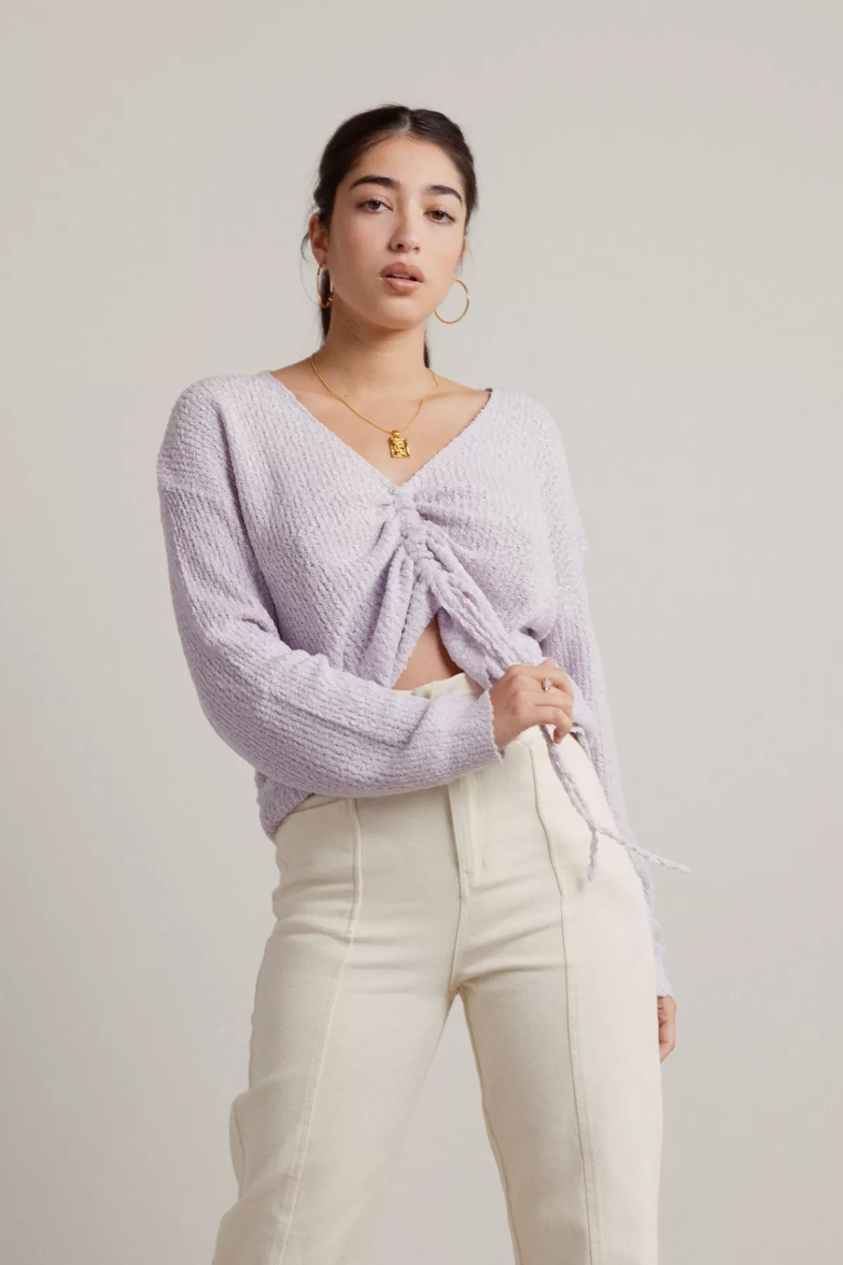 Tobi Deianira Ruched Sweater - * Long Sleeve Tops | Crop Tops