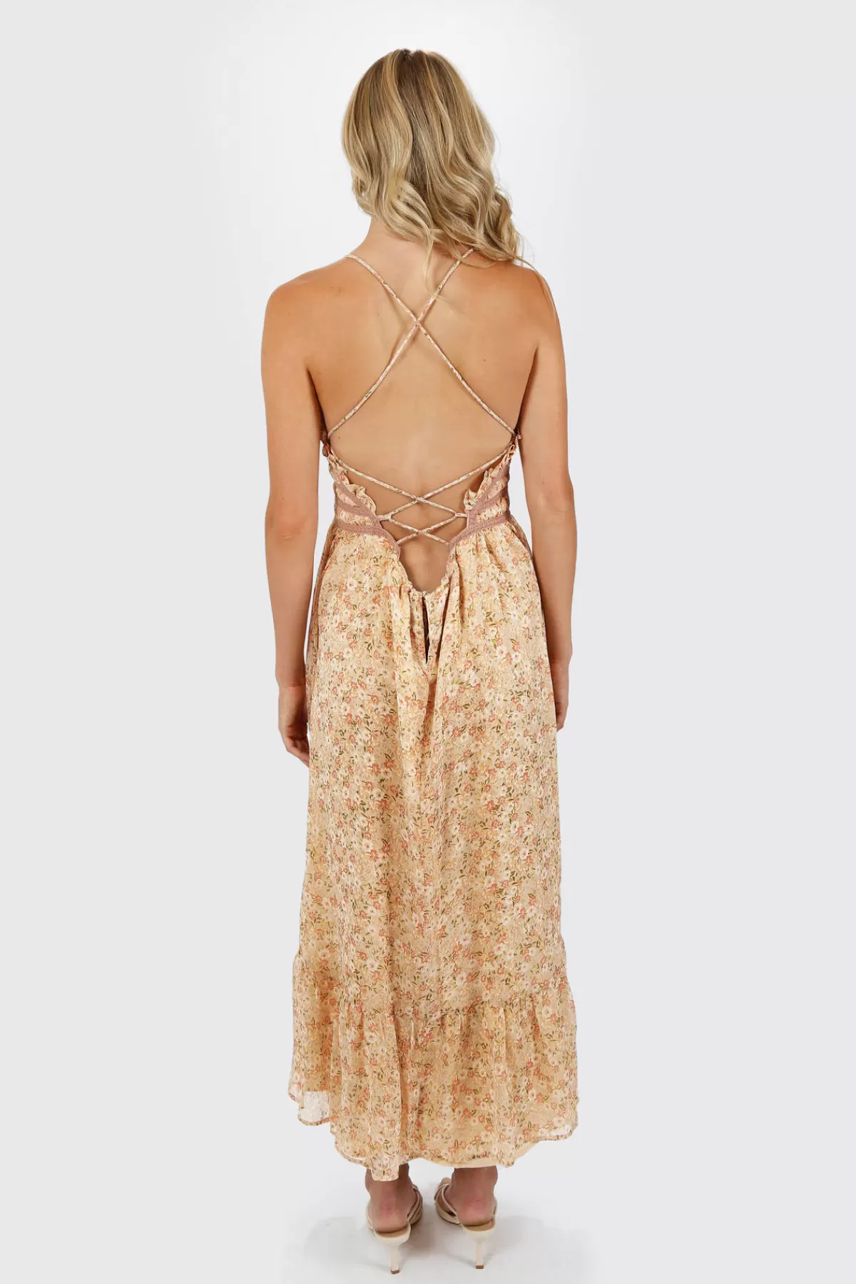 Tobi Della Floral Cross Back Maxi Dress - * Beach Wedding Guest Dresses | Resort Wear