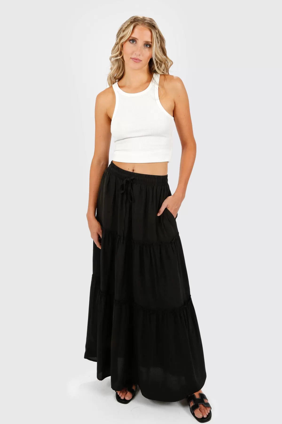 Tobi Denarie Tiered Maxi Skirt - * Birthday Outfits | New Years Eve Outfits