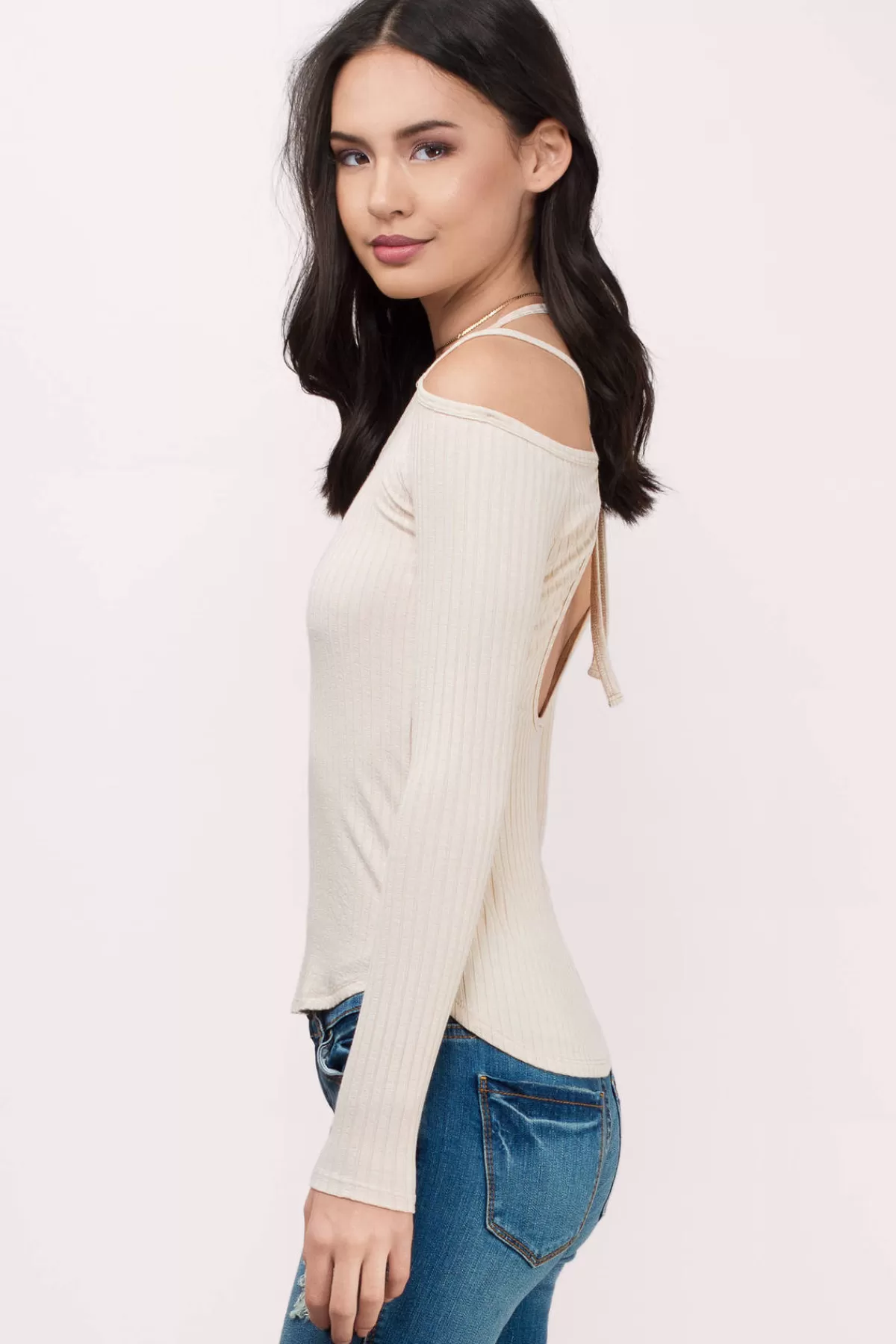 Tobi Don't Mind Me Cold Shoulder Top - * Long Sleeve Tops