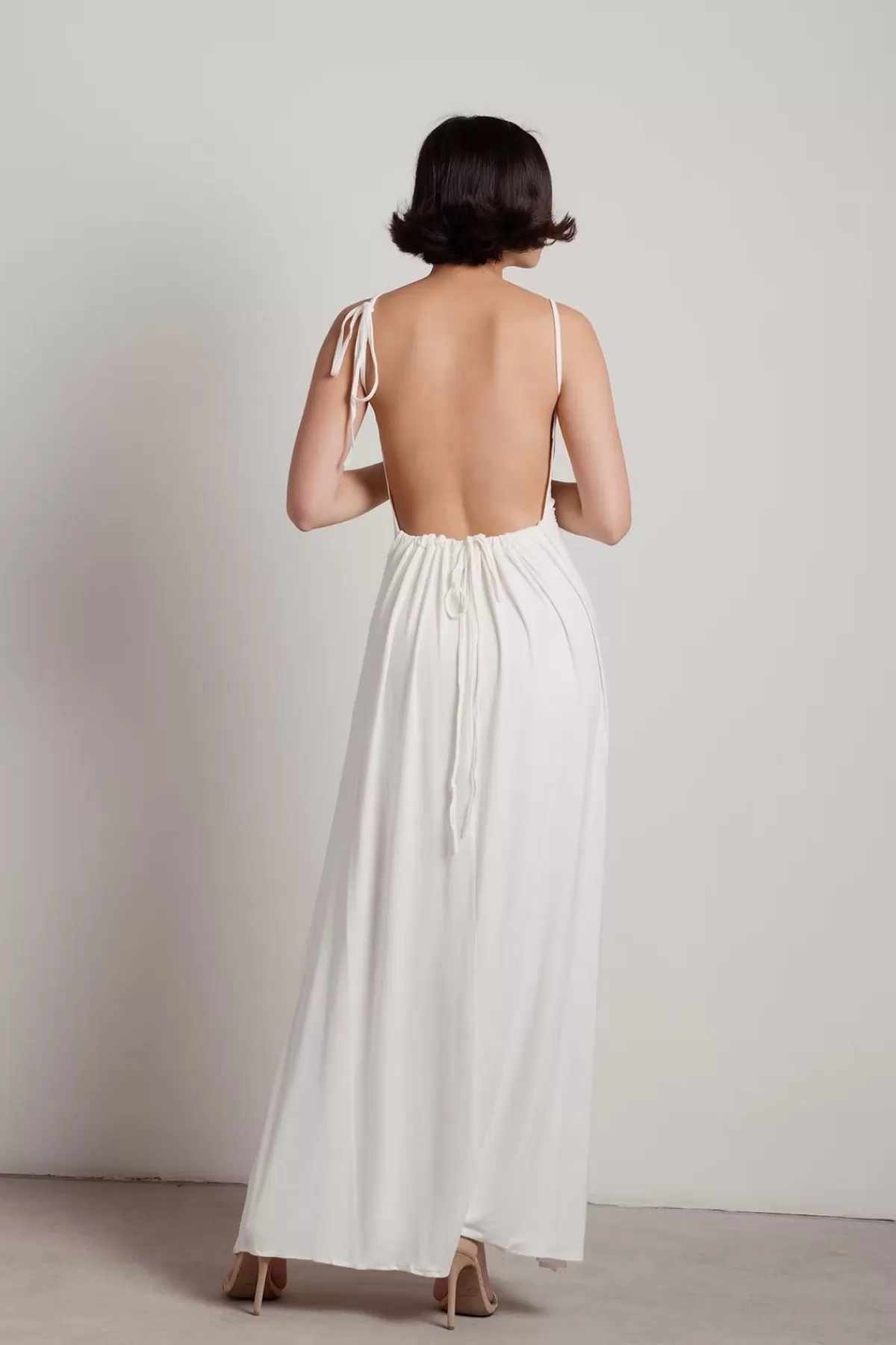 Tobi Dreaming Fool Ruched Backless Maxi Dress - * Honeymoon Outfits | Bump Friendly Dresses