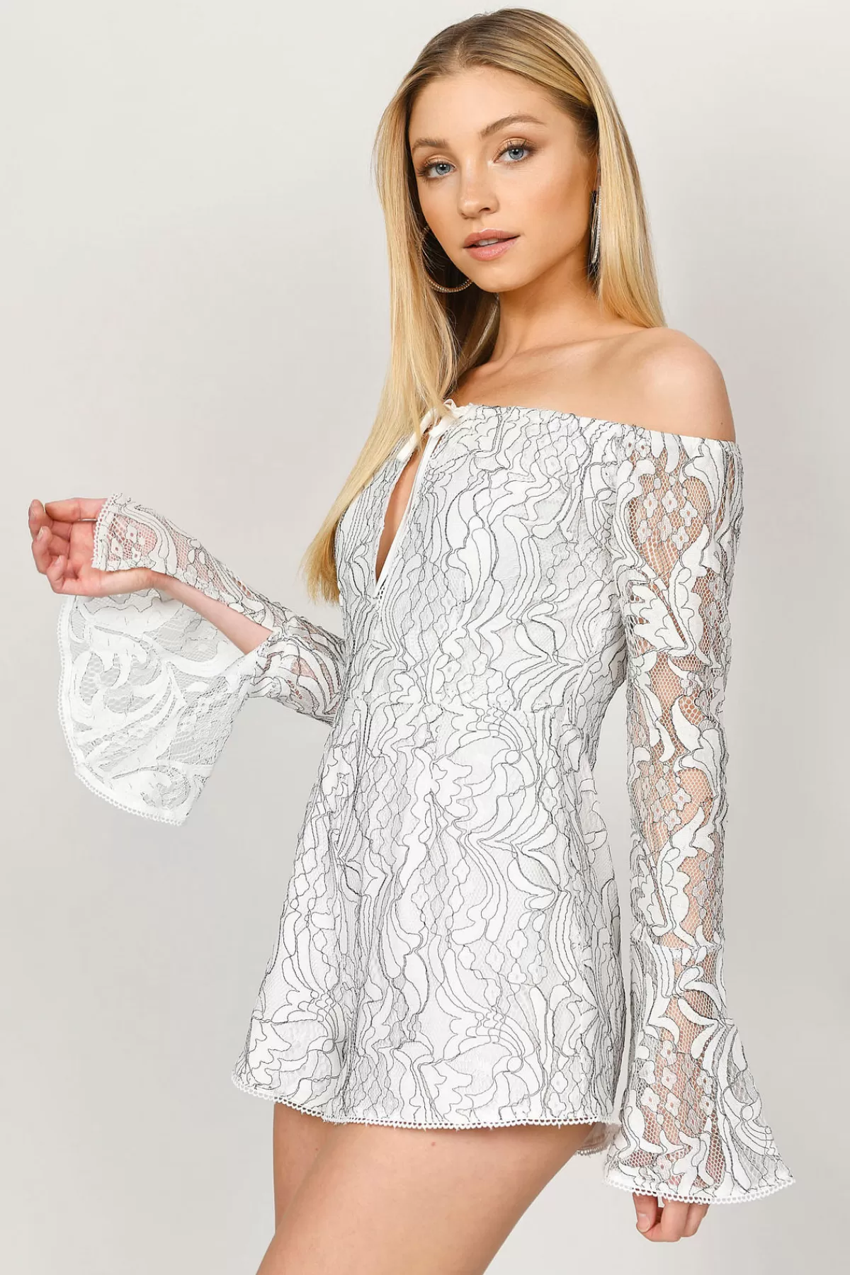 Tobi Easy Come Lace Romper - White* Valentines Day Outfits | Birthday Outfits