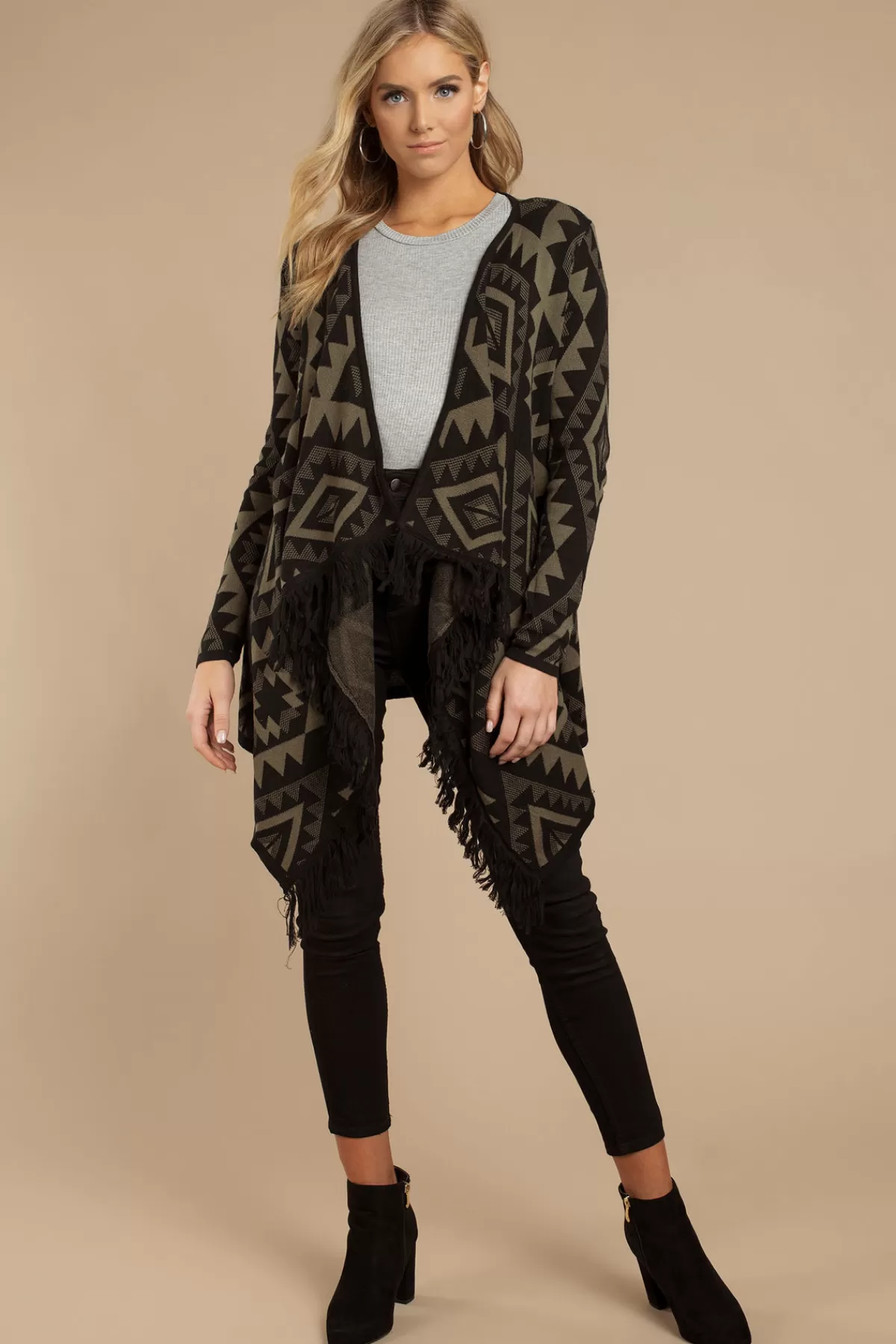 Tobi Embers Aztec Print Cardigan - * Long Sleeve Tops | Sweaters & Cardigans