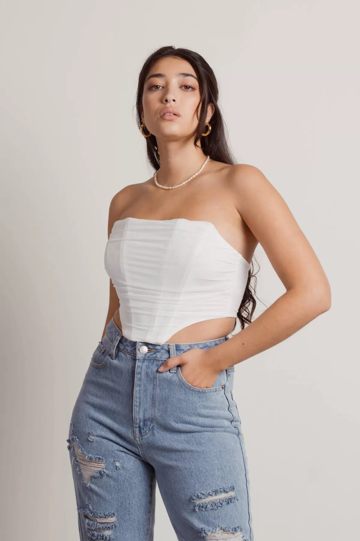 Tobi Eunji Corset Top - Off White* Night Club Outfits | Going Out Outfits