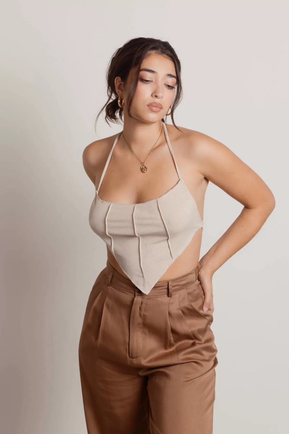 Tobi Evolved Crop Top - Oatmeal* Beach Vacation Outfits | Night Club Outfits