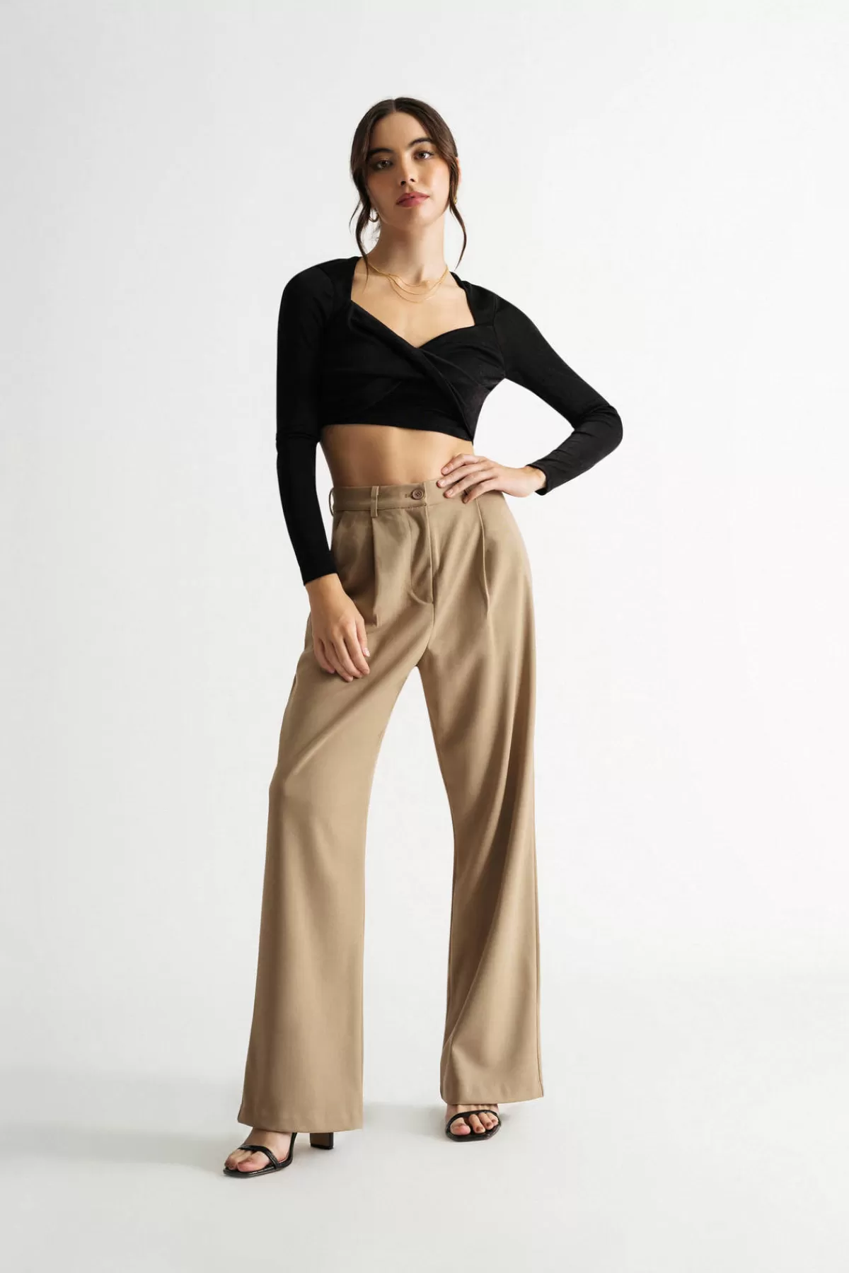 Tobi Falling For You Crop Top - Mocha* New Years Eve Outfits | Holiday Gift Guide